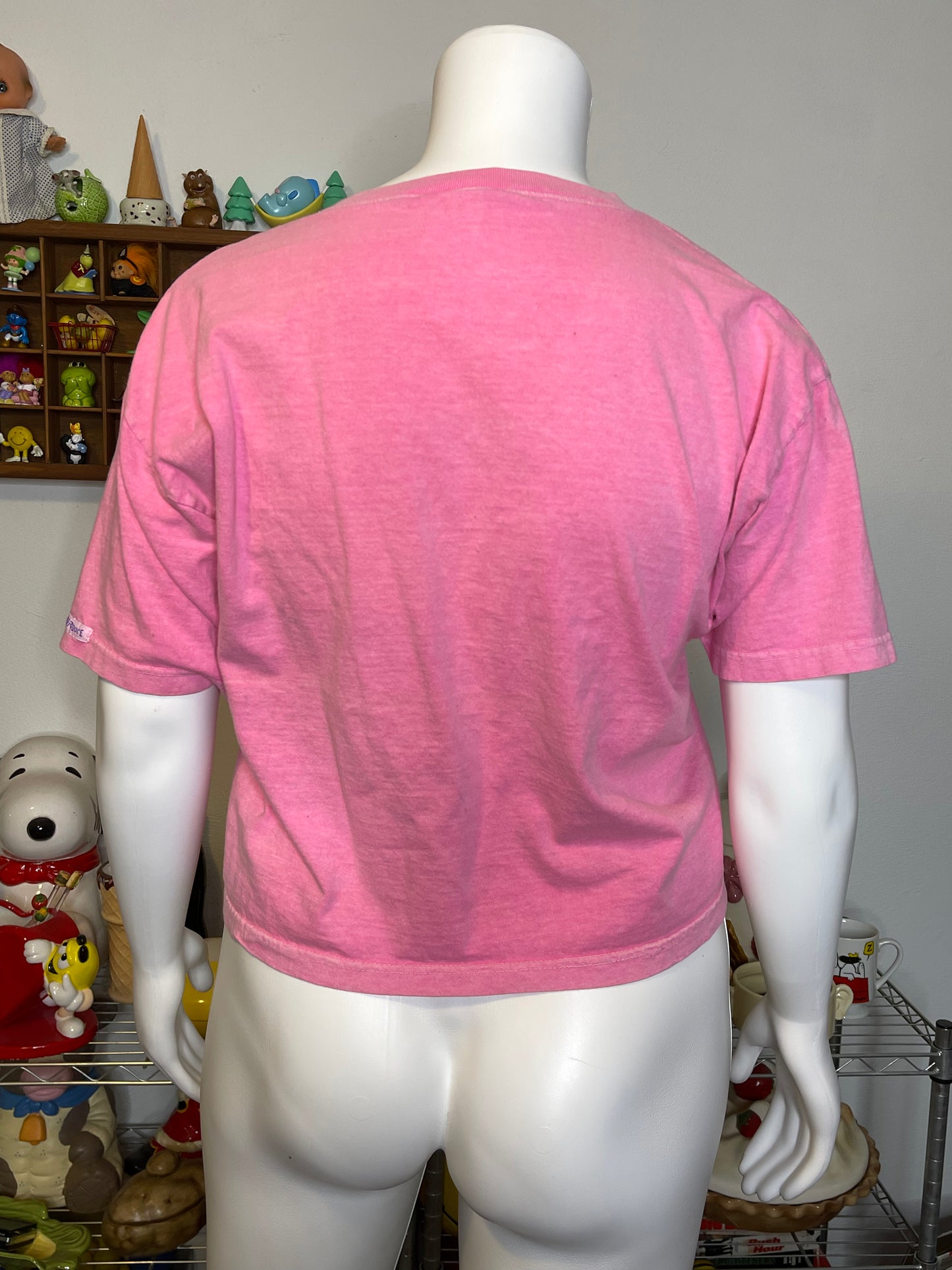 Vintage 90s Pink Flamingo Neon Pink Graphic Tee Sz "OS" S-XL