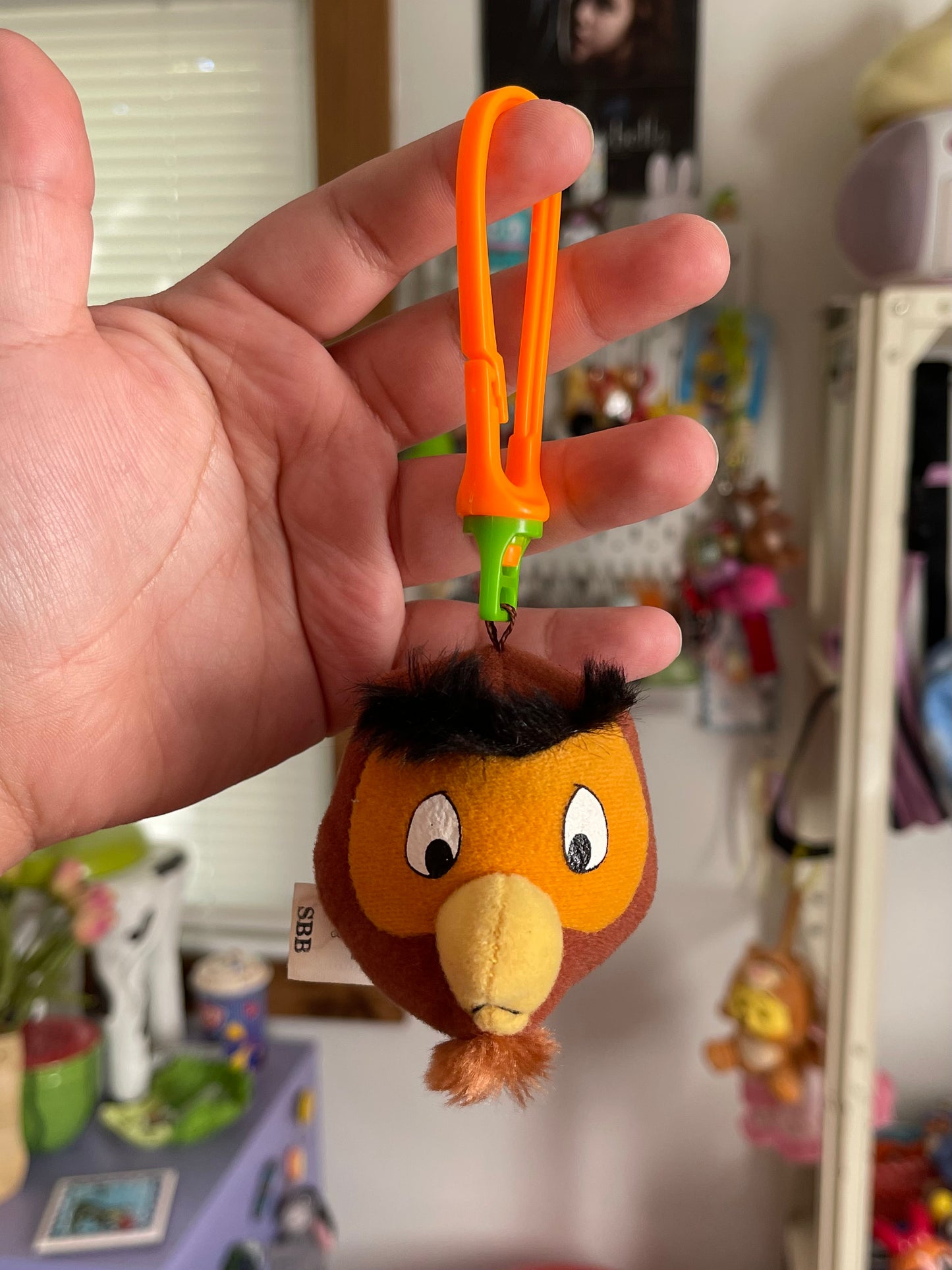 90s Owl Plush Keychain