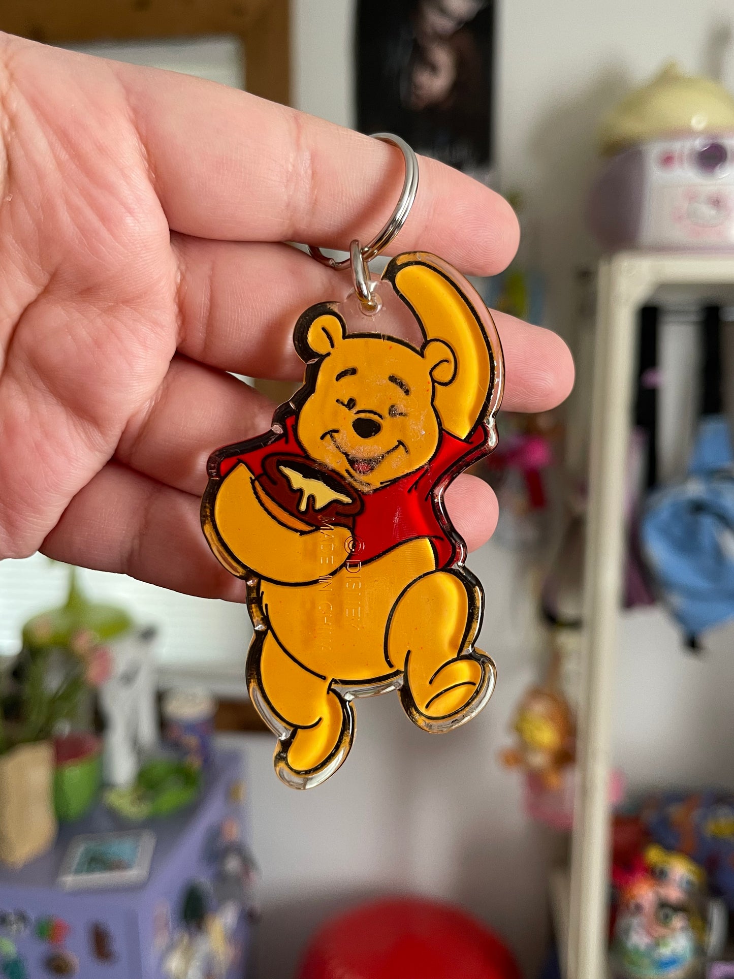 Vintage Acrylic Pooh keychain