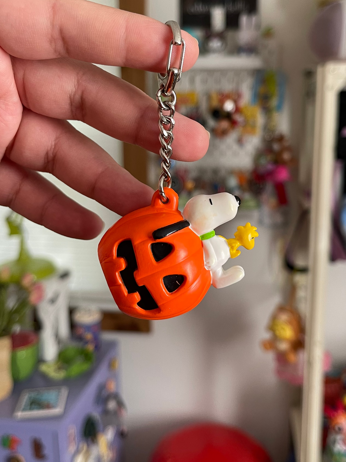 Vintage Snoopy Pumpkin Keychain