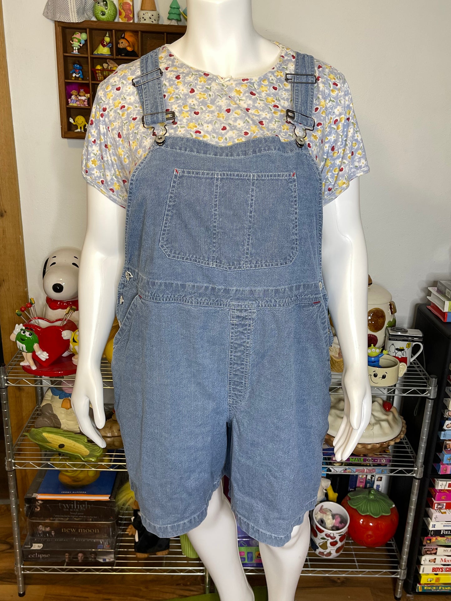 2000s Plus Size Pinstripe Overalls Sz 2X