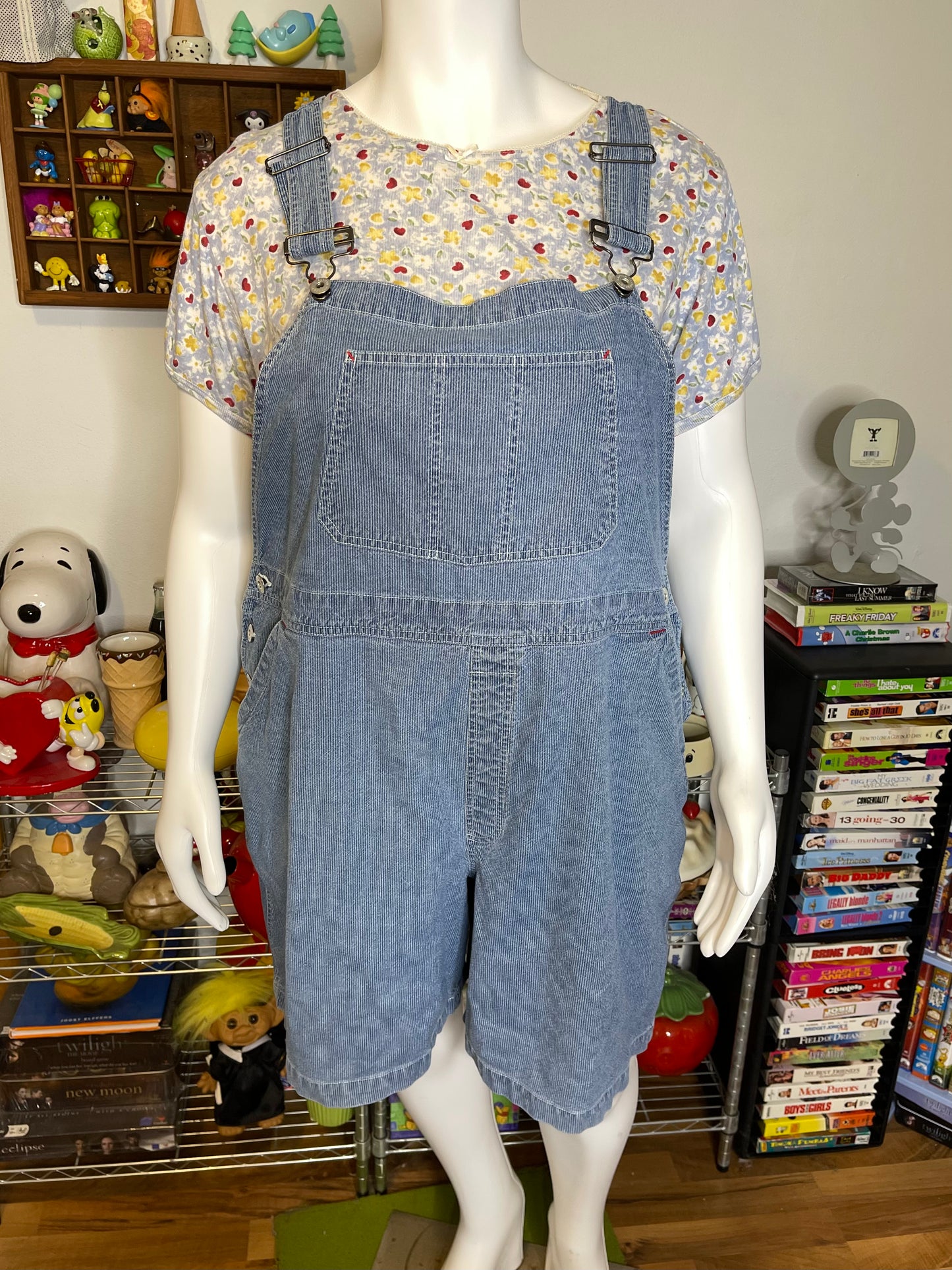 2000s Plus Size Pinstripe Overalls Sz 2X
