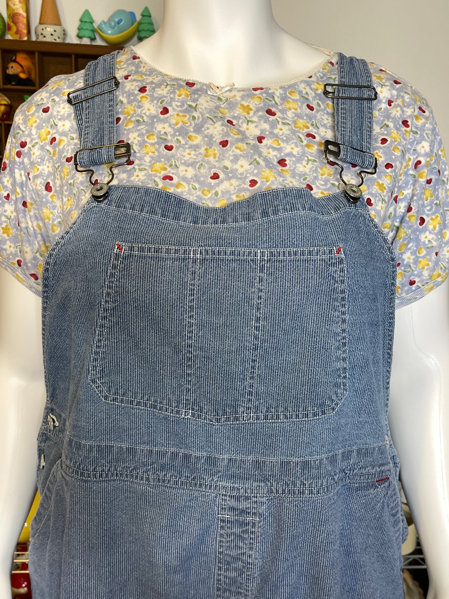 2000s Plus Size Pinstripe Overalls Sz 2X