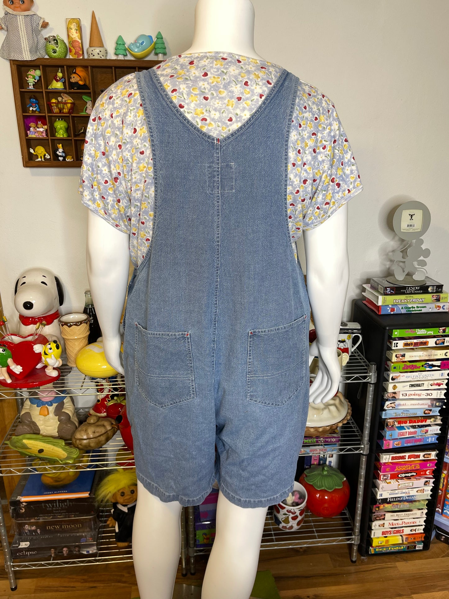 2000s Plus Size Pinstripe Overalls Sz 2X