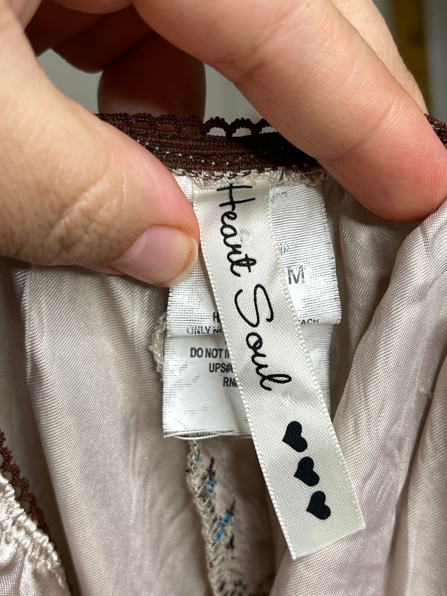 Y2K Crinkly Paisley Fairy Beaded Milkmaid Top Sz S/M