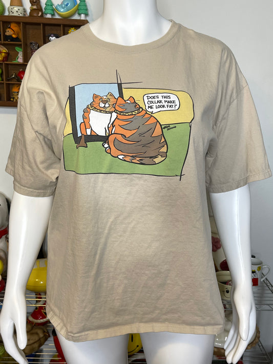 2000s Funny Cat Comic Graphic Tee Sz 2XL