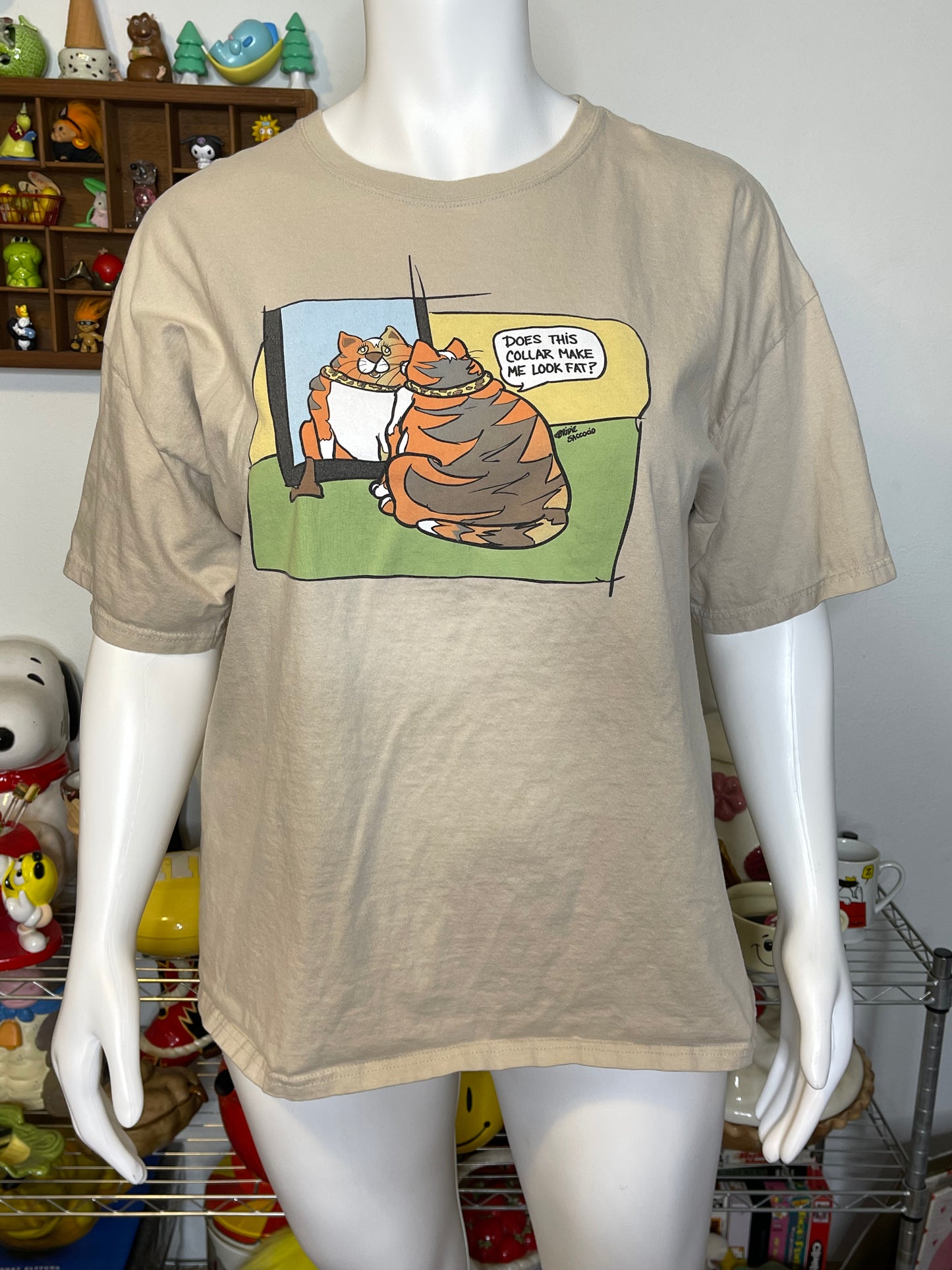 2000s Funny Cat Comic Graphic Tee Sz 2XL
