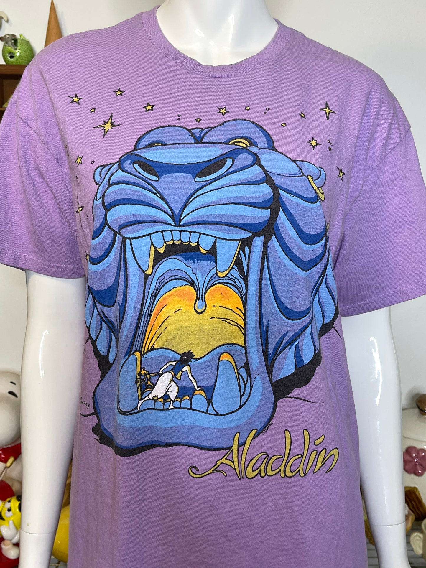 Junk Food Purple Aladdin Oversized Graphic Tee Sz M