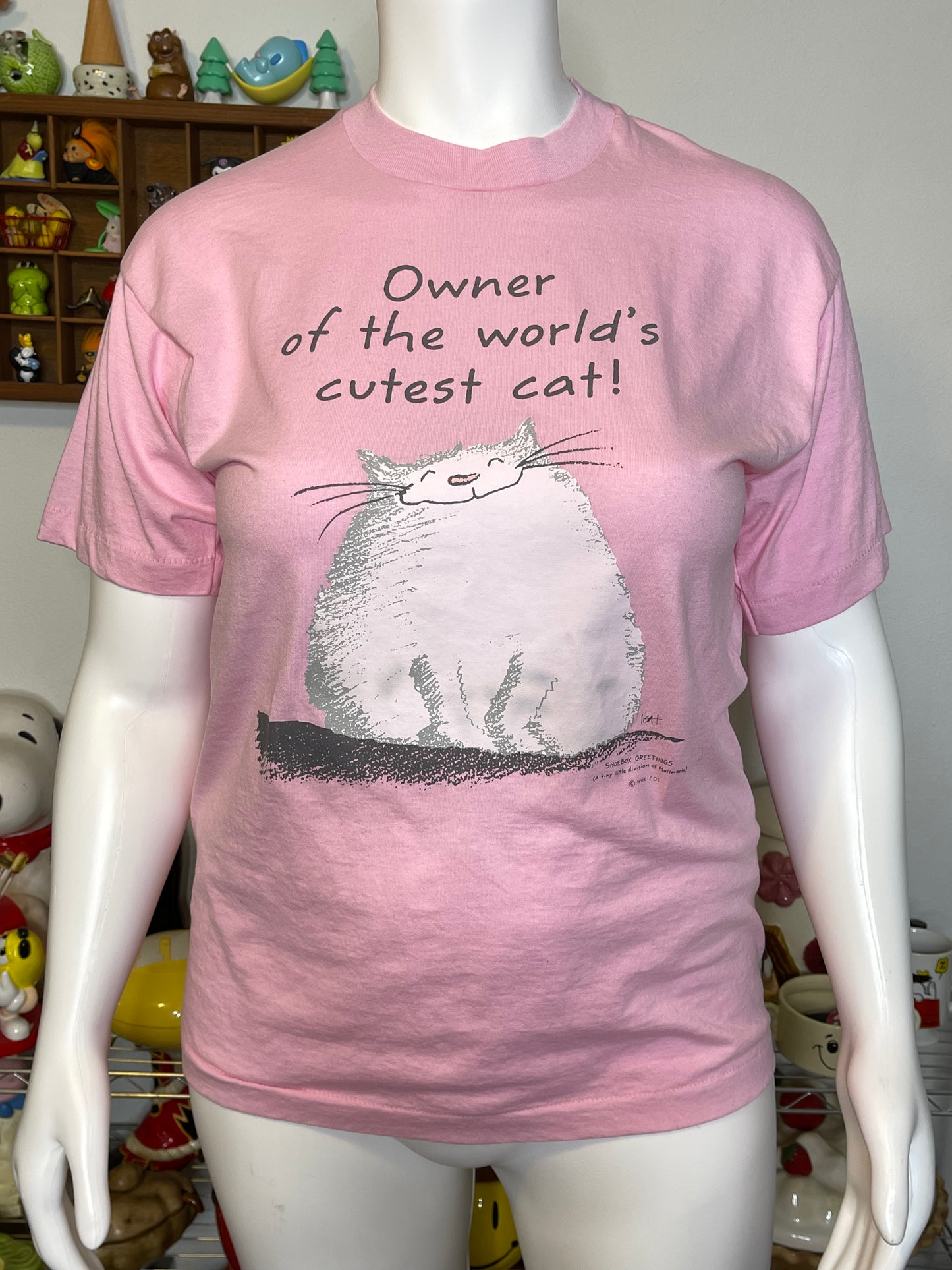 Vintage 90s "Owner of the world's cutest cat" Tee Sz XL