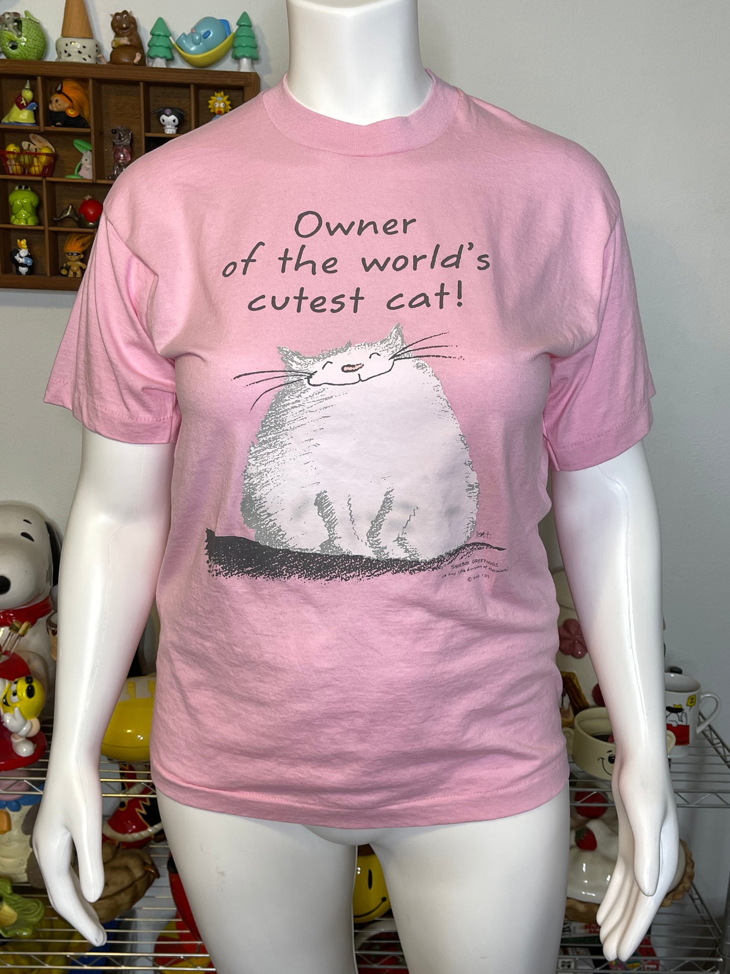 Vintage 90s "Owner of the world's cutest cat" Tee Sz XL