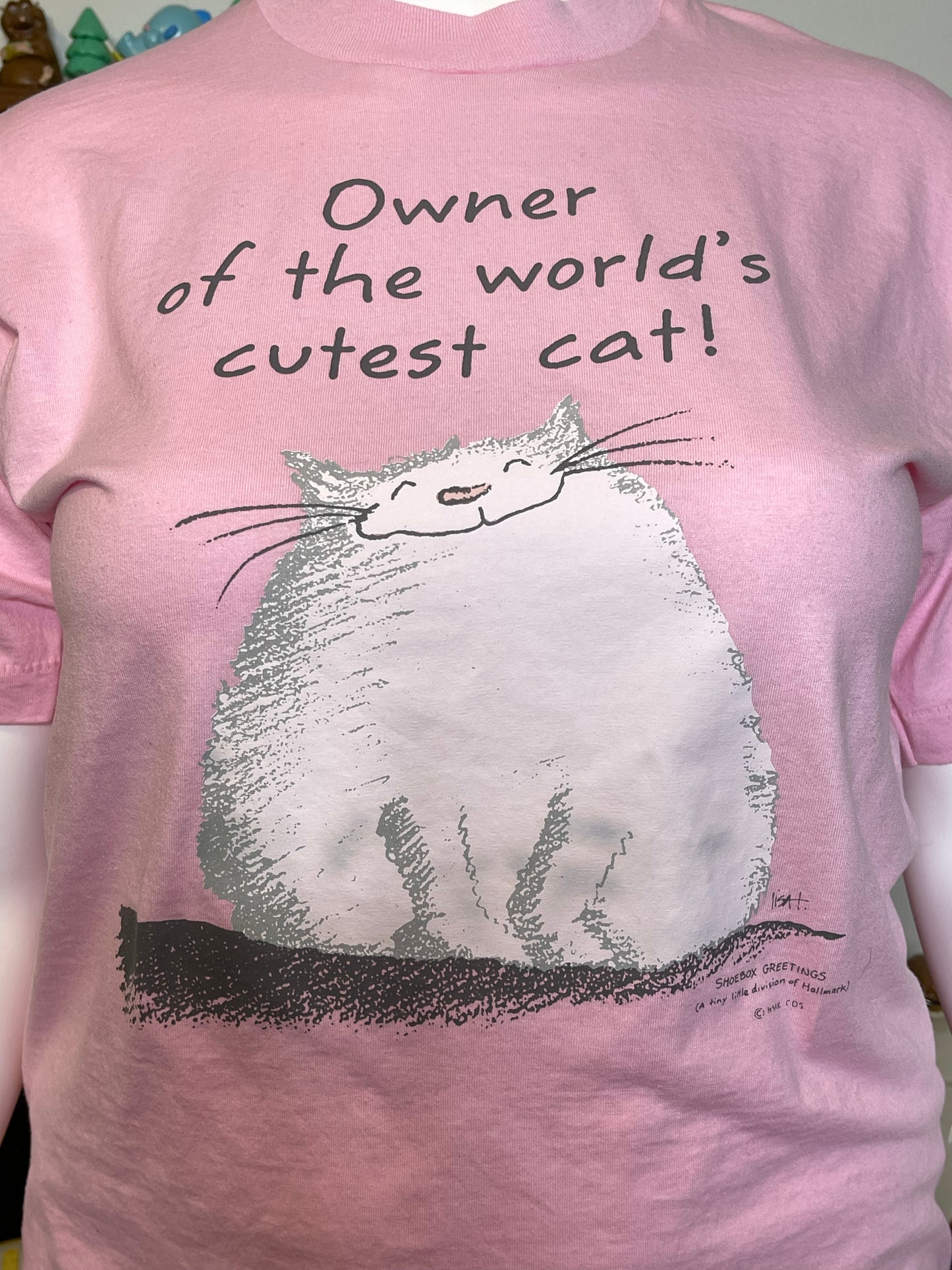 Vintage 90s "Owner of the world's cutest cat" Tee Sz XL