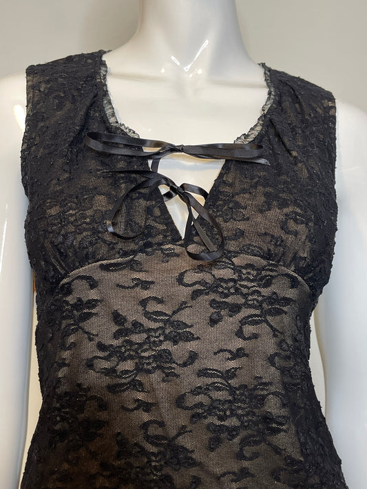 Vintage 2000s Milkmaid Lace Tank Top Sz M