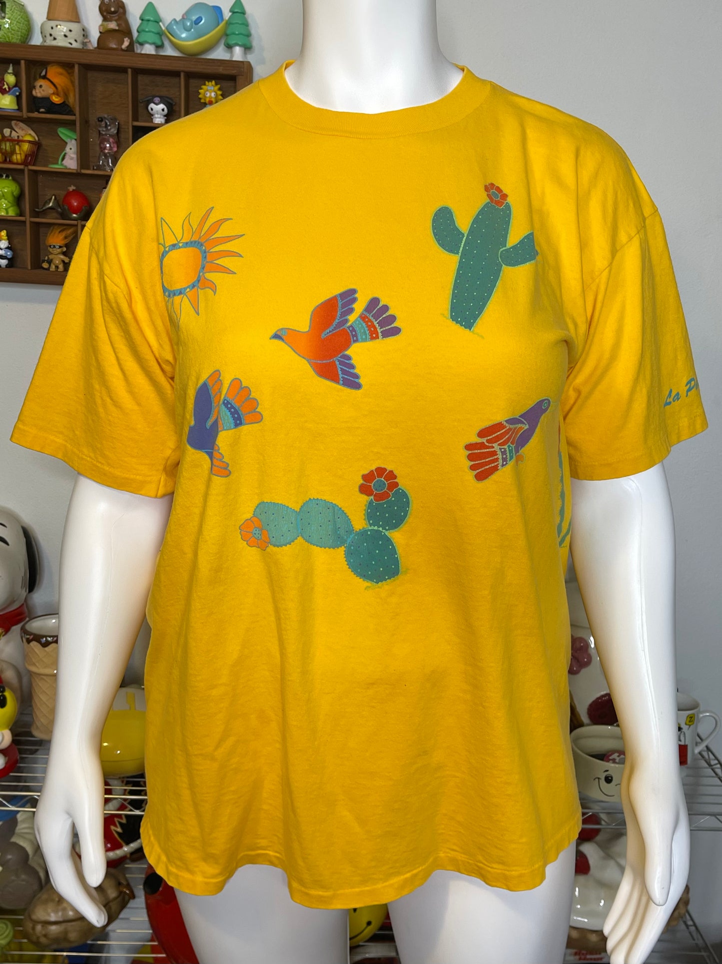 Vintage 90s Sunset Desert Cactus Bird Tee Sz XL
