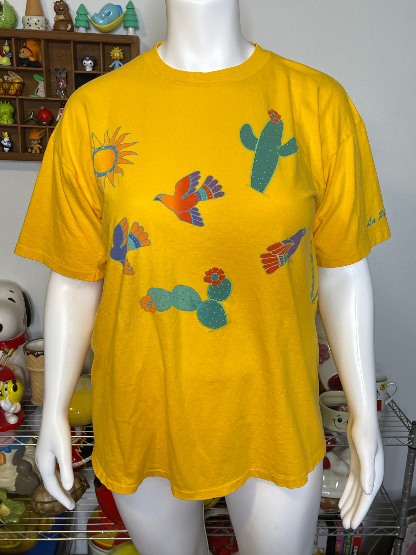 Vintage 90s Sunset Desert Cactus Bird Tee Sz XL