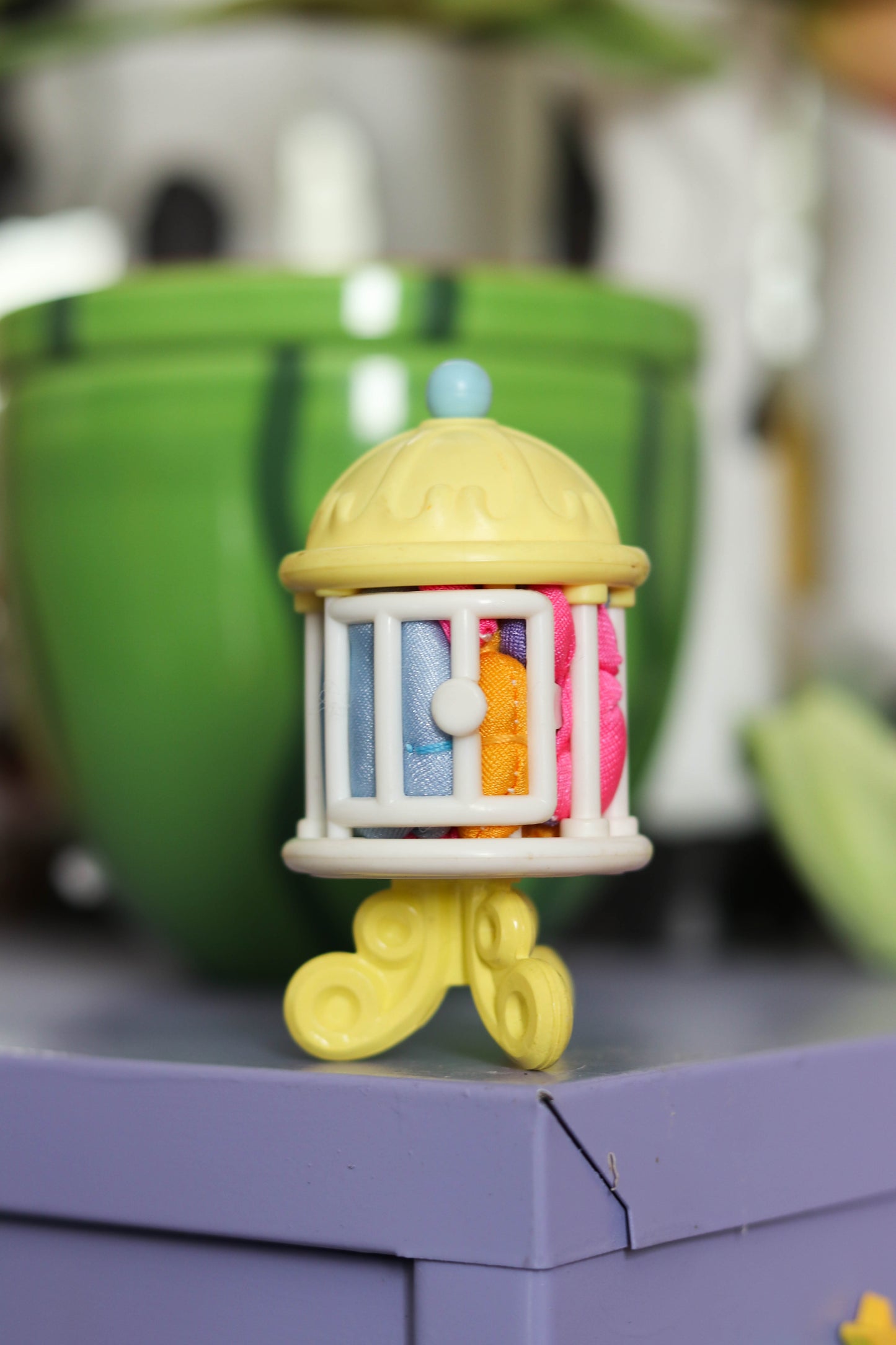 Vintage Fisher Price Smooshes Perchy Parrot With Cage Toy