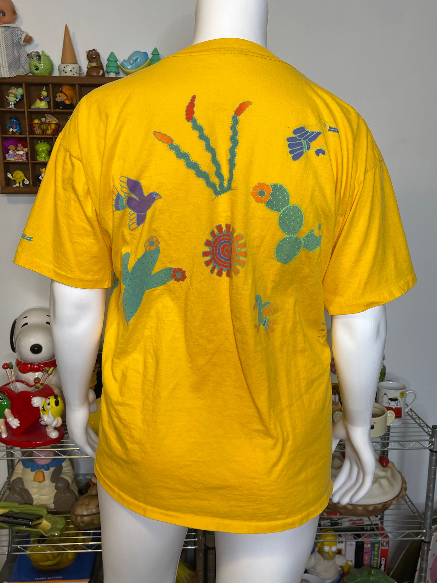 Vintage 90s Sunset Desert Cactus Bird Tee Sz XL