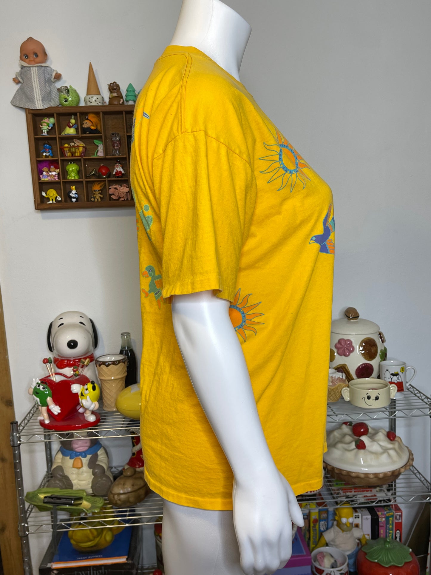 Vintage 90s Sunset Desert Cactus Bird Tee Sz XL