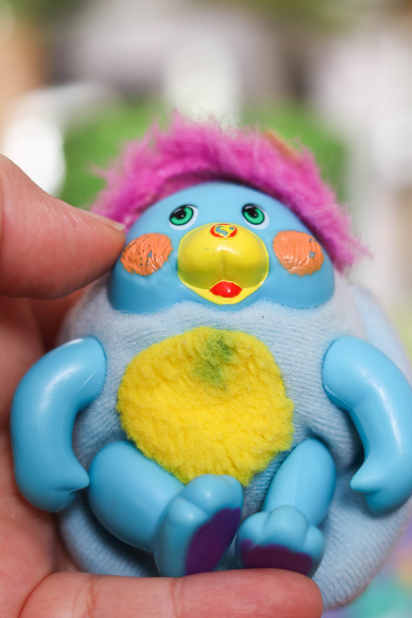 Vintage 80s Mini Pocket Popples Plush Toy (flawed)