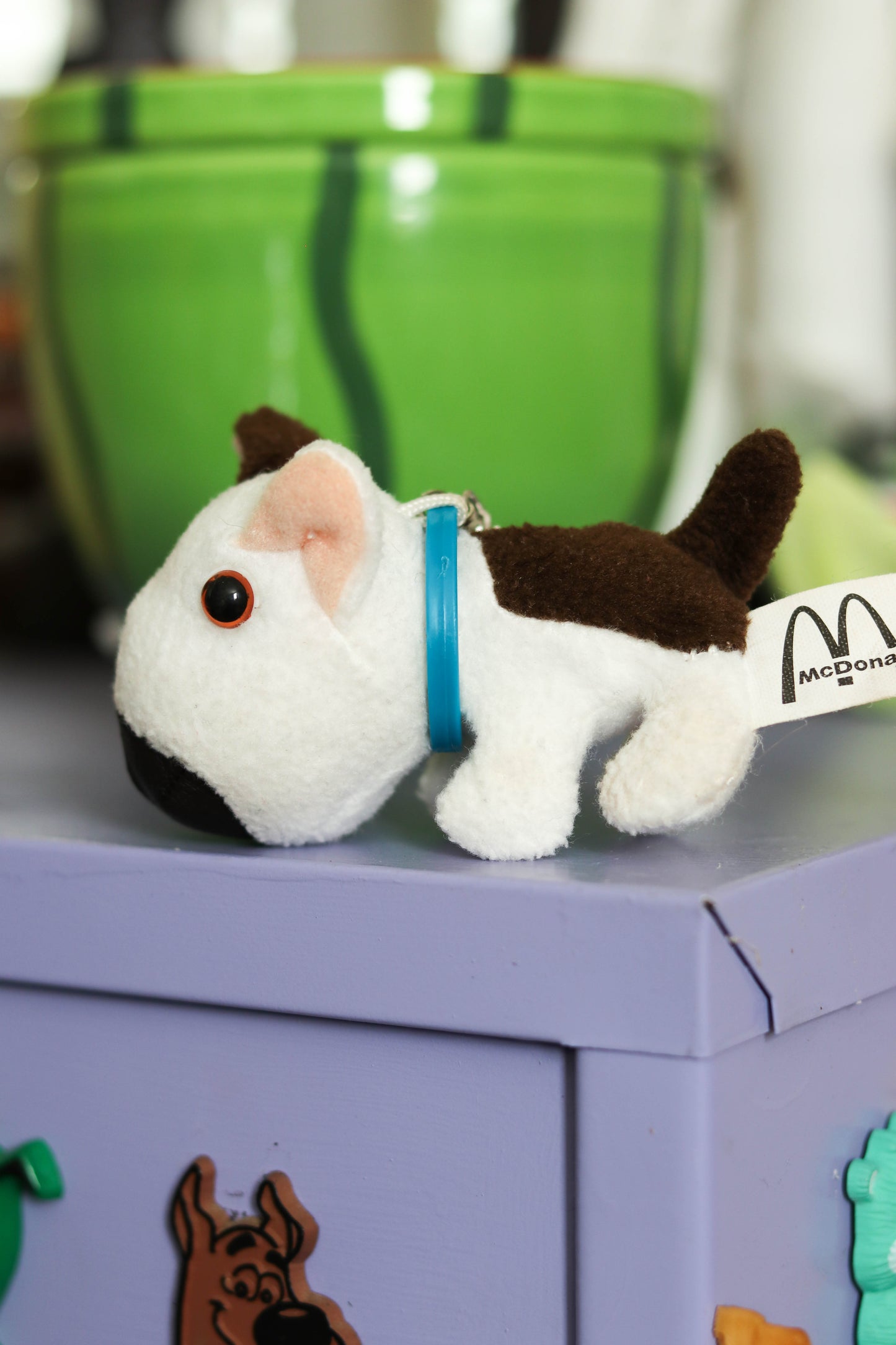 2000s THE DOG Bull Terrier Mini Plush Upcycled Keychain