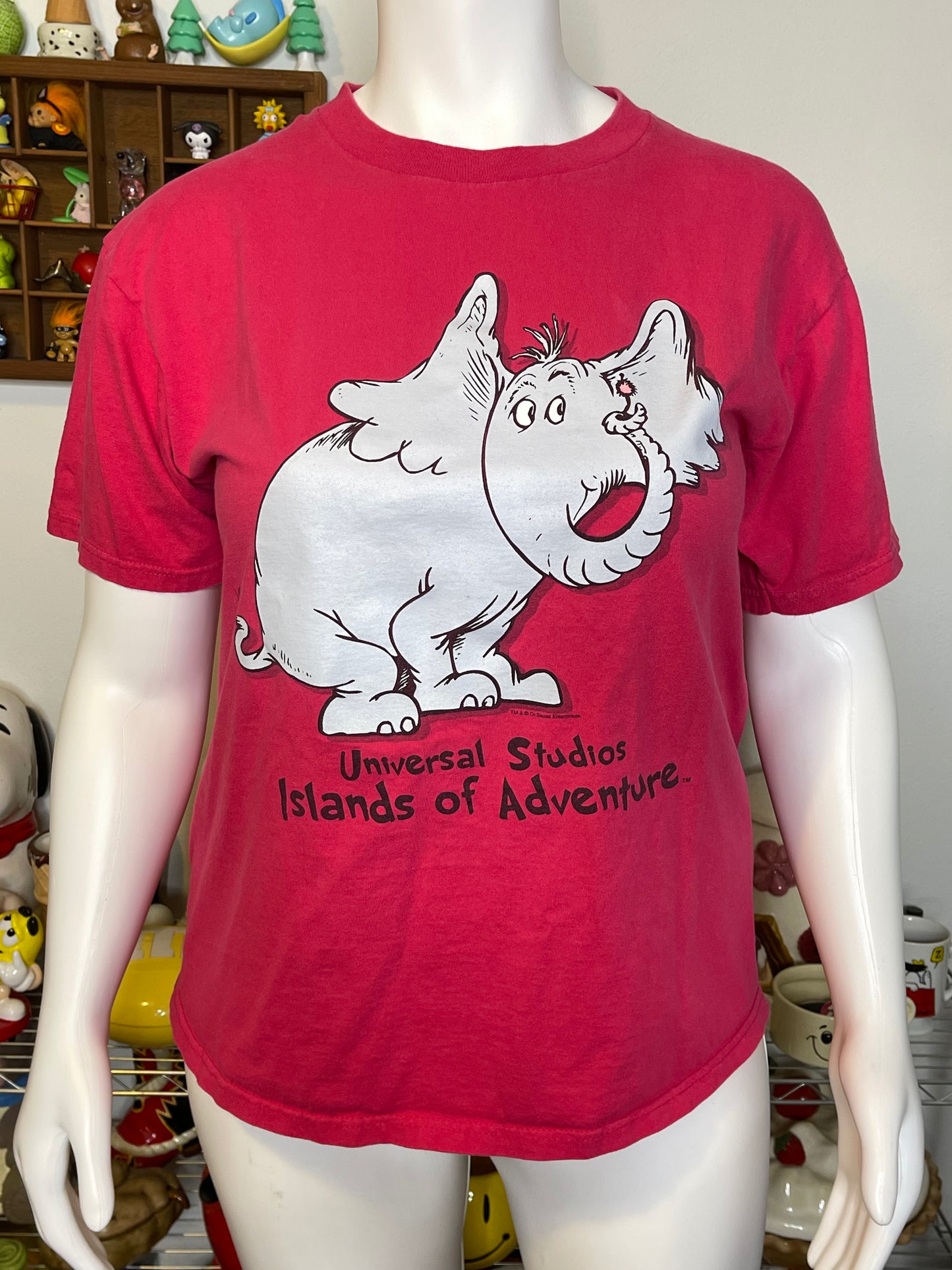 Vintage Dr.Seuss Pink Universal Studios Graphic Tee Sz L
