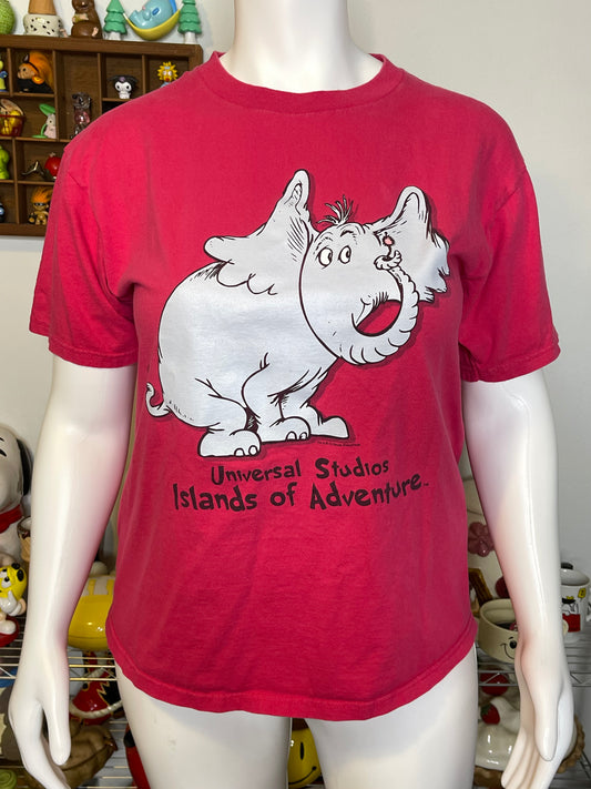 Vintage Dr.Seuss Pink Universal Studios Graphic Tee Sz L