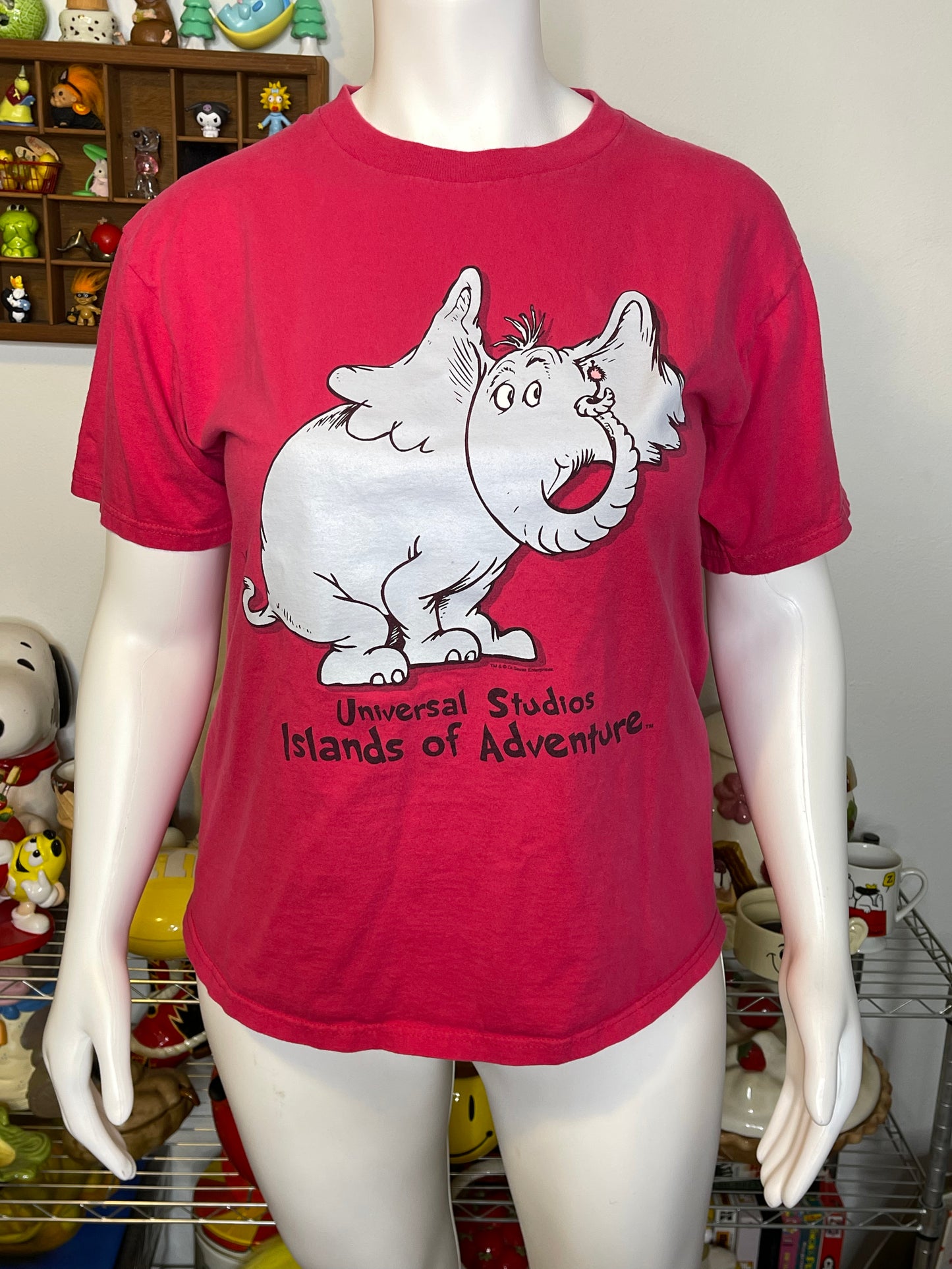 Vintage Dr.Seuss Pink Universal Studios Graphic Tee Sz L