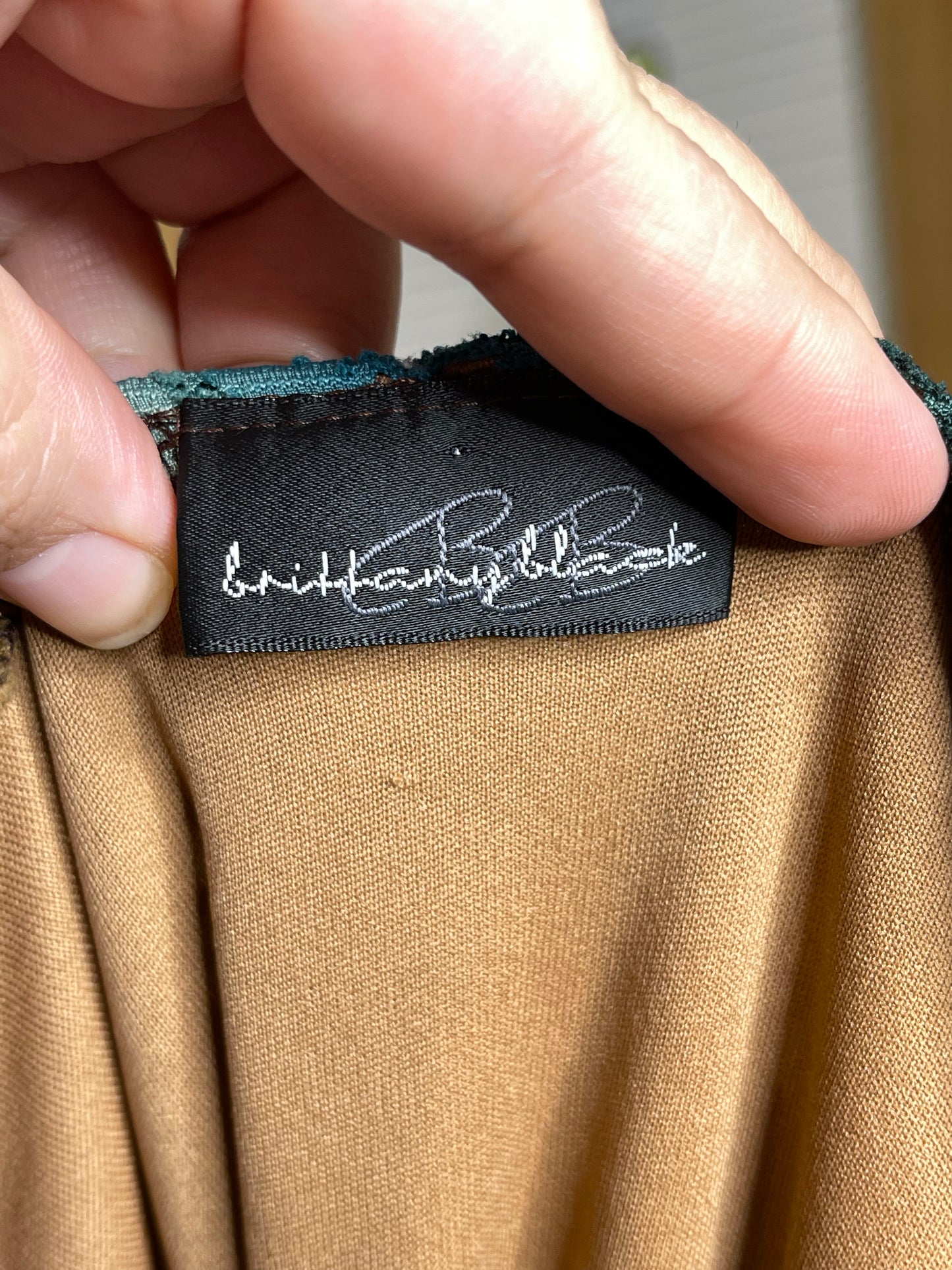 2000s Teal & Brown Floral Tie-dye Fairy Top Sz M/L