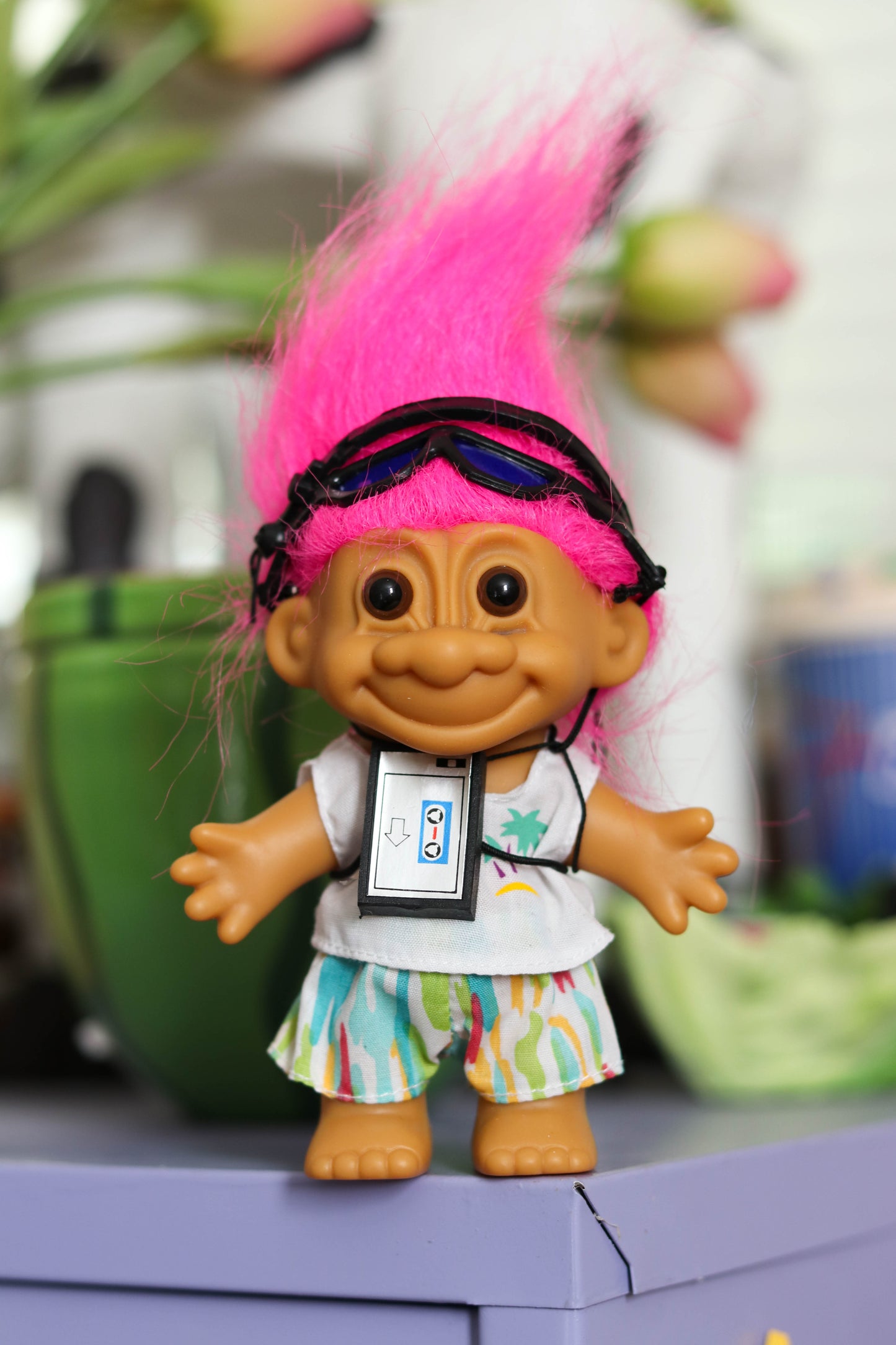 Vintage Summer Walkman Troll Doll