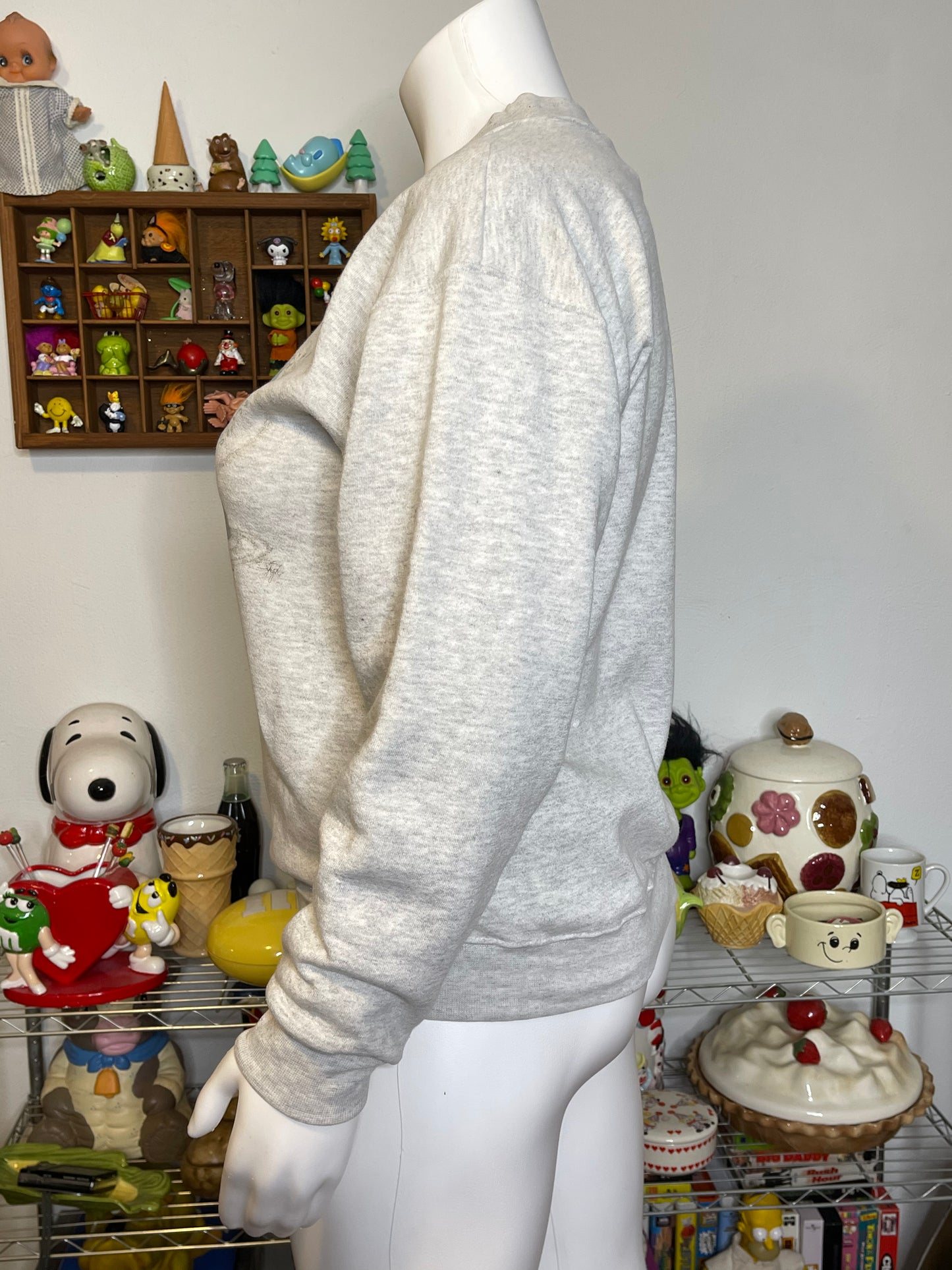 Vintage Puppy & Kitty Floaty Graphic Sweater Sz L