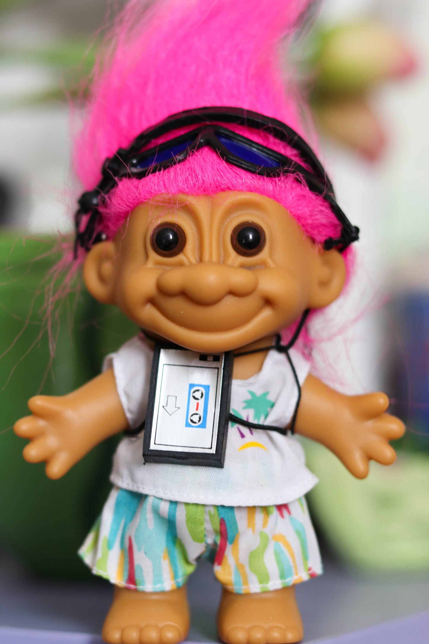 Vintage Summer Walkman Troll Doll