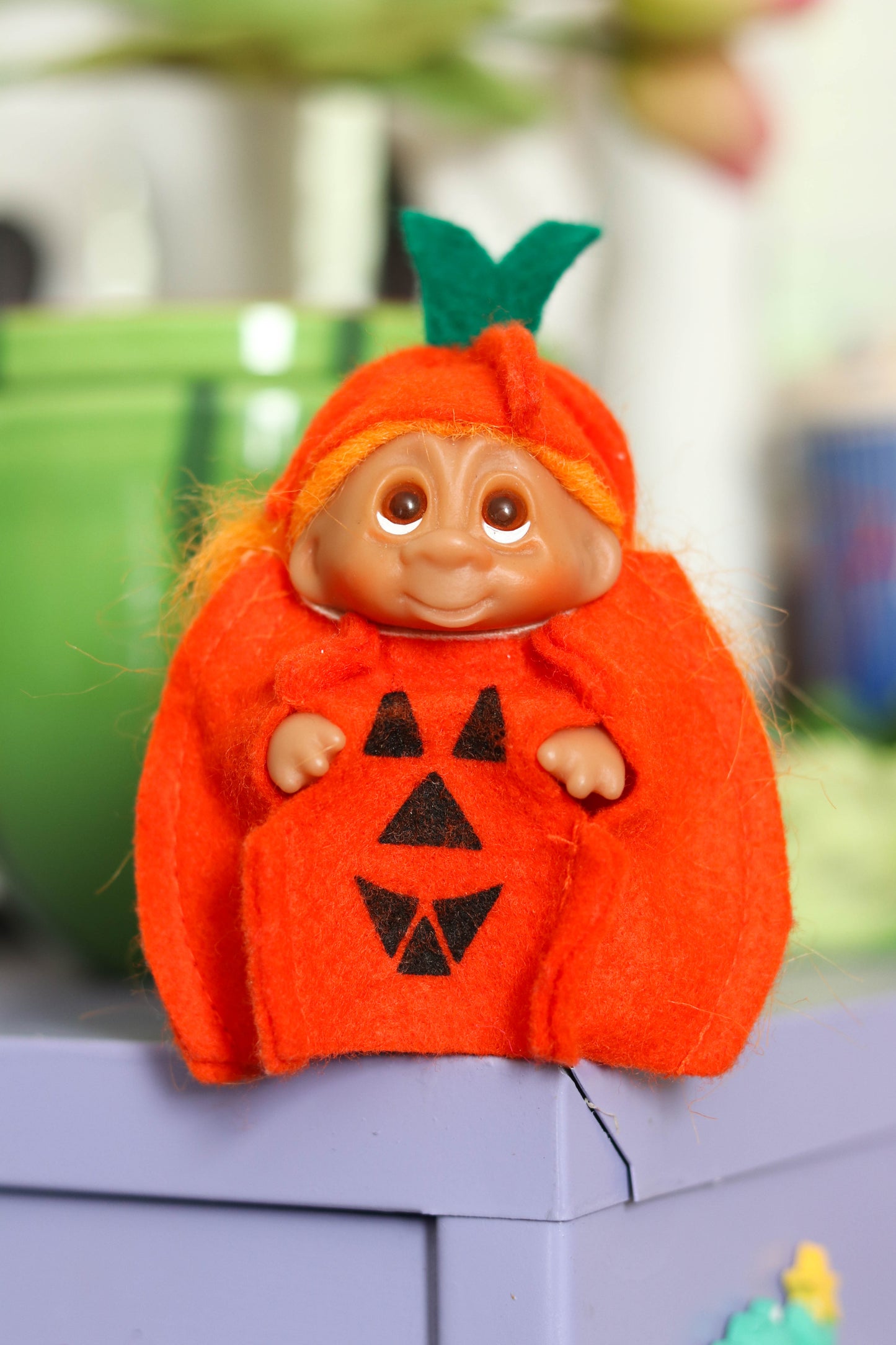 Vintage 80s Dam Pumpkin Troll Doll