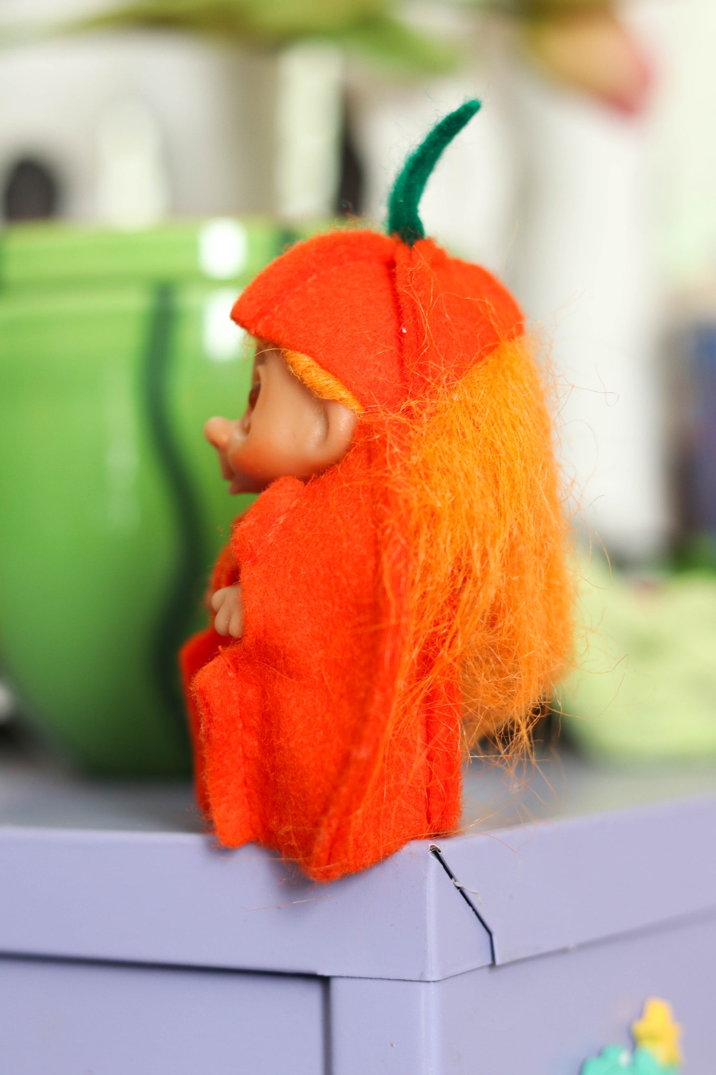 Vintage 80s Dam Pumpkin Troll Doll