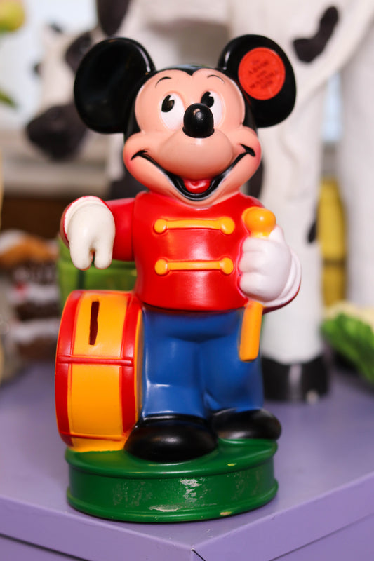 Vintage Mickey Mouse Marching Band Coin Bank