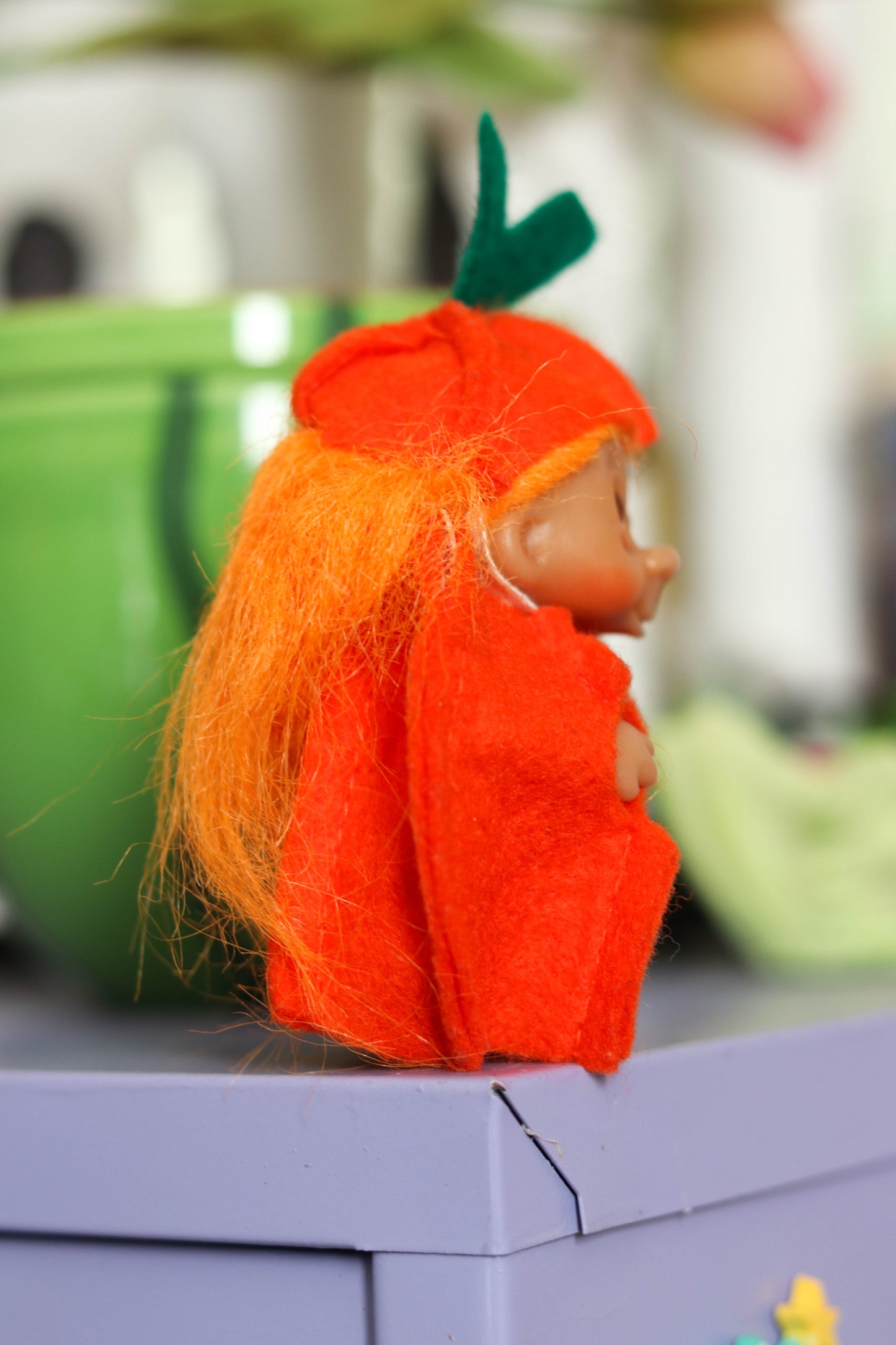 Vintage 80s Dam Pumpkin Troll Doll
