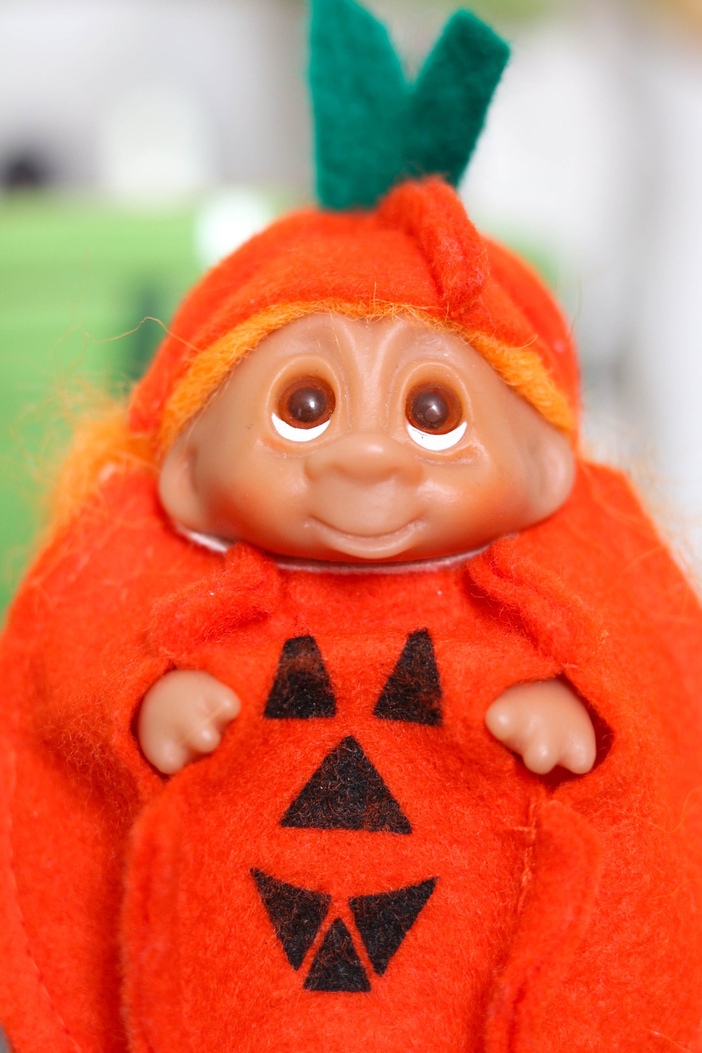 Vintage 80s Dam Pumpkin Troll Doll