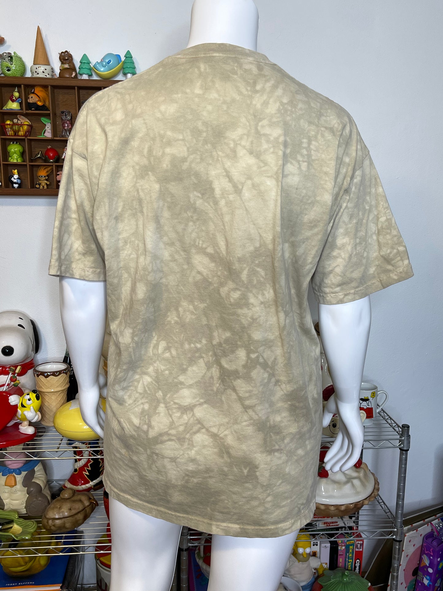 Vintage 2000s Safari Elephant Tie-Dye Oversized Graphic Tee Sz XL