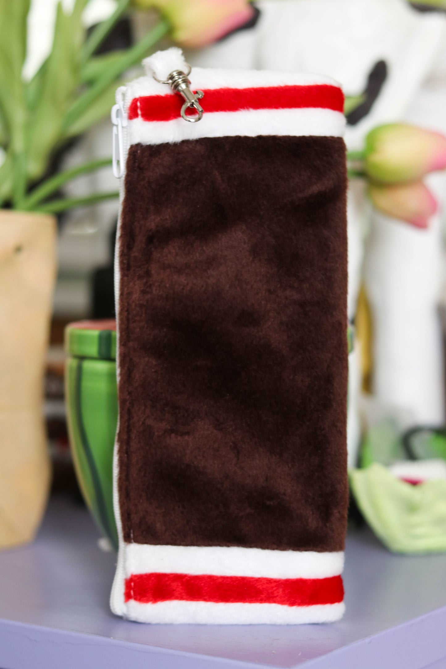 2000s Deadstock Tootsie Roll Fuzzy Carry-All Pouch