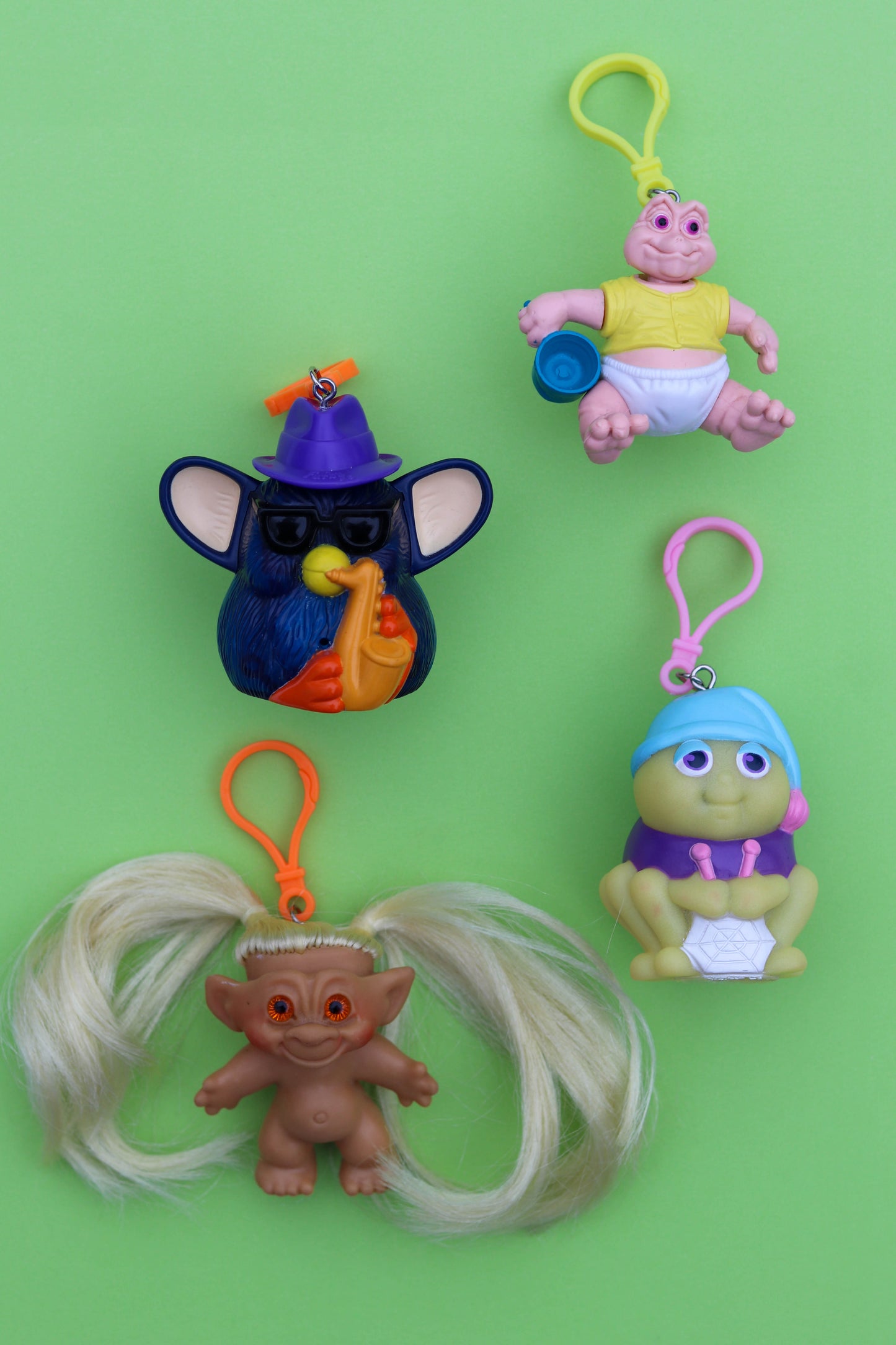 Vintage Upcycled Freaky Toy Keychains