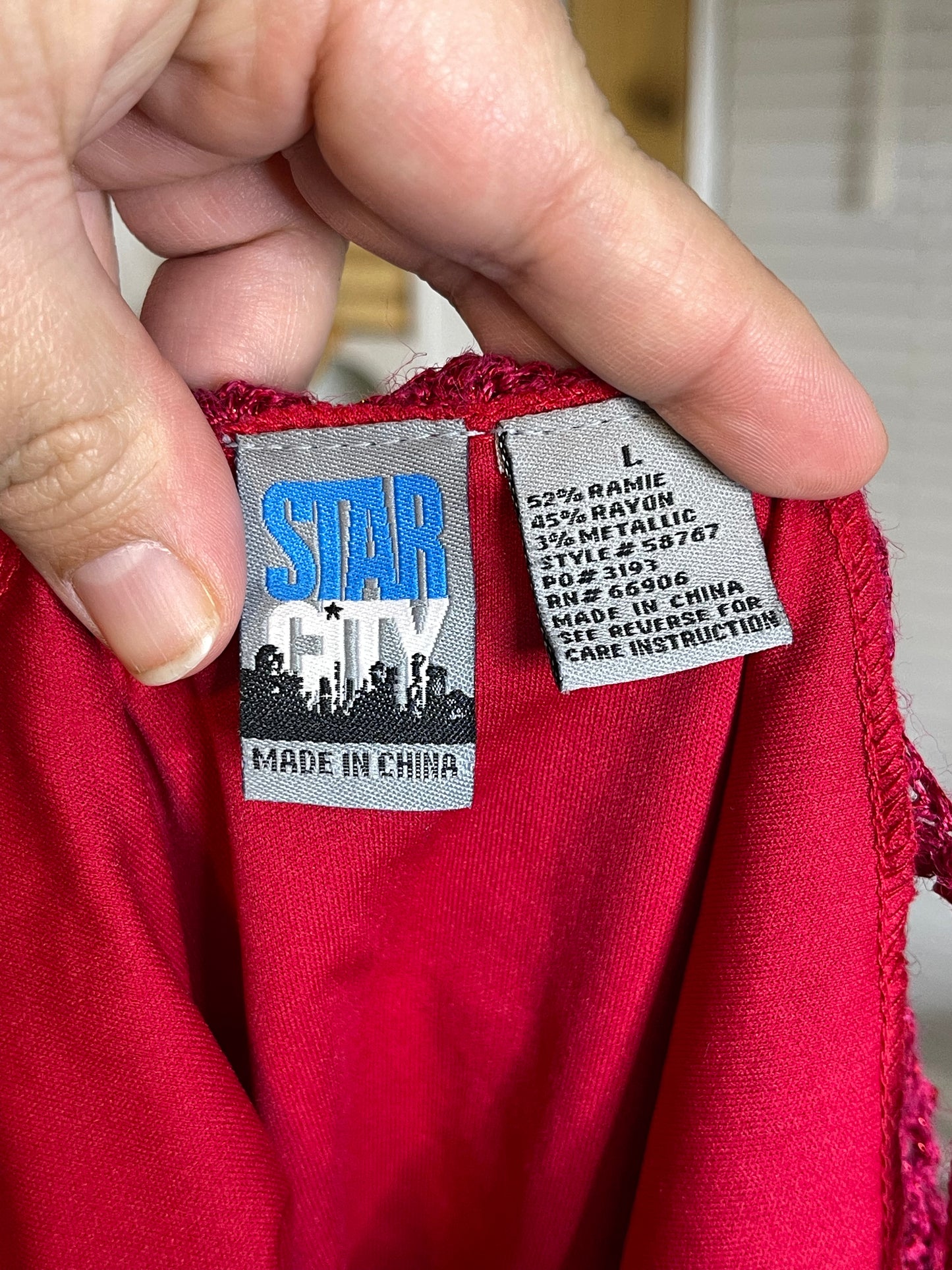 2000s Dark Hot Pink Beaded Crochet Tank Top Sz M