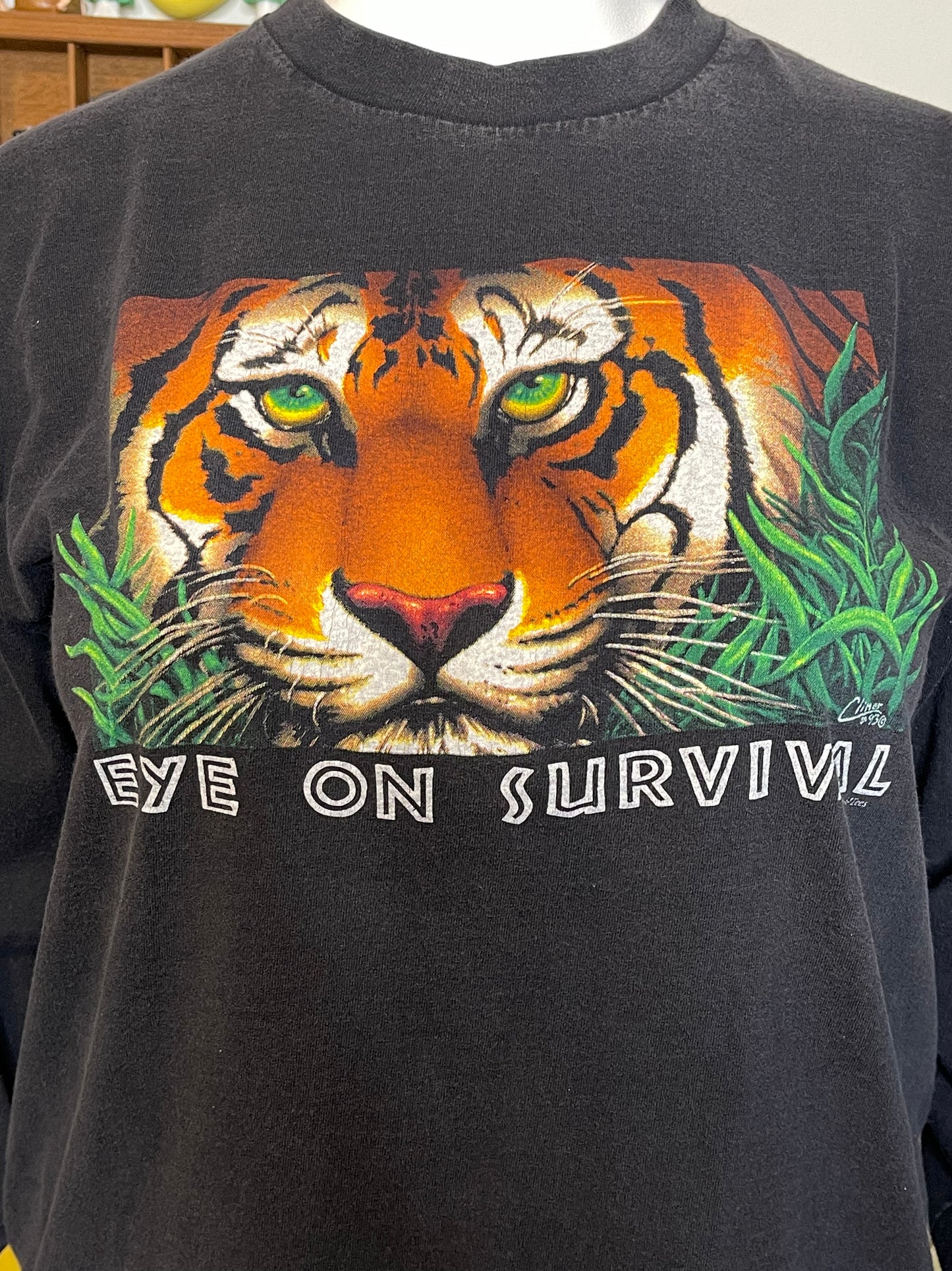 Vintage Tigger Eye On Survival Graphic Long Sleeve Tee Sz XL