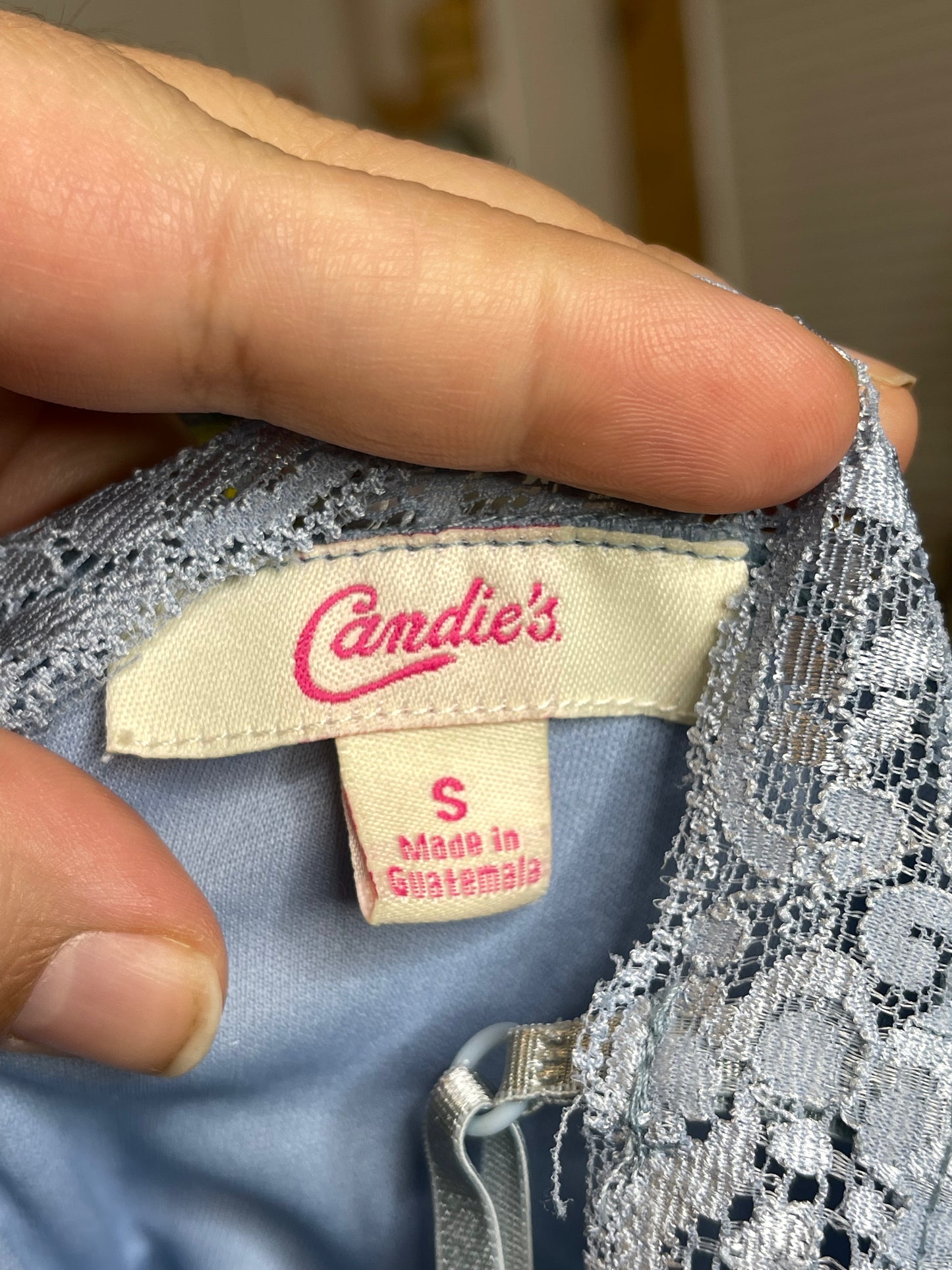 2000s Baby Blue Beaded Sequin Fairy Tank Top Sz S