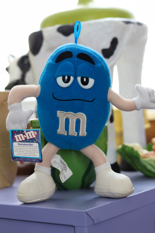 Vintage 2000s Blue Peanut M&M Deadstock Plush