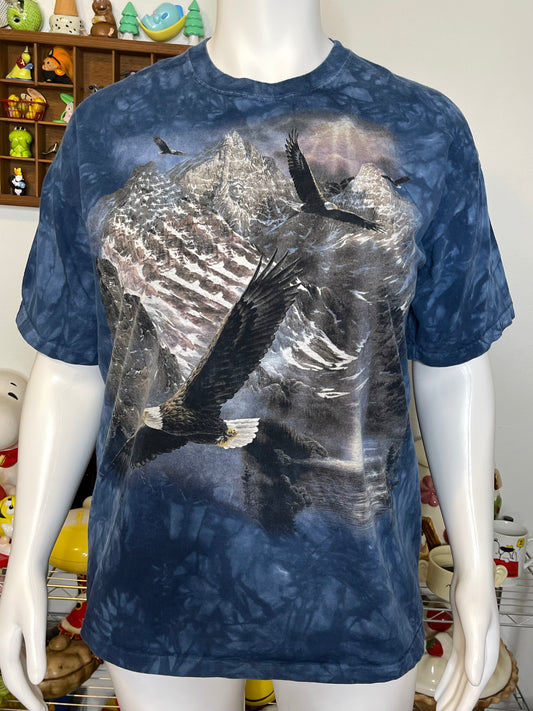 Vintage The Mountain Eagle Tie-Dye Graphic Tee Sz XL