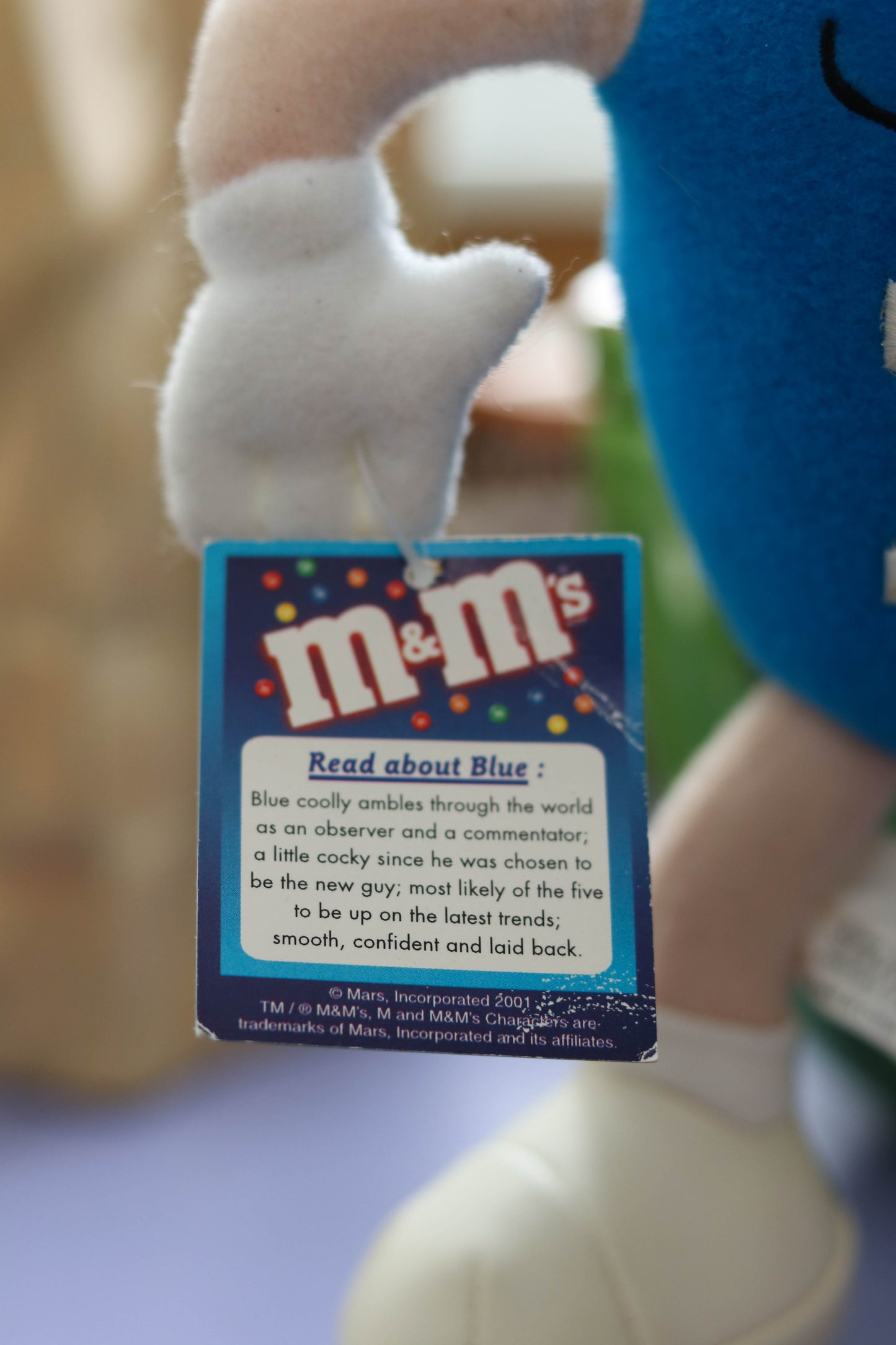 Vintage 2000s Blue Peanut M&M Deadstock Plush
