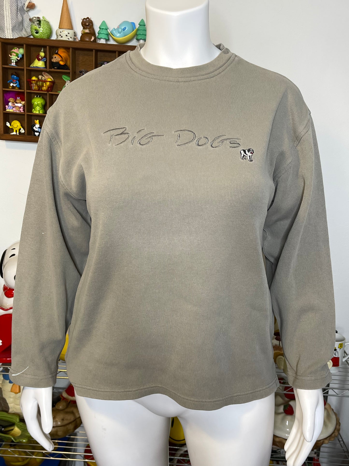 Vintage Big Dog Embroidered Oversized Knit Sweater Sz XL
