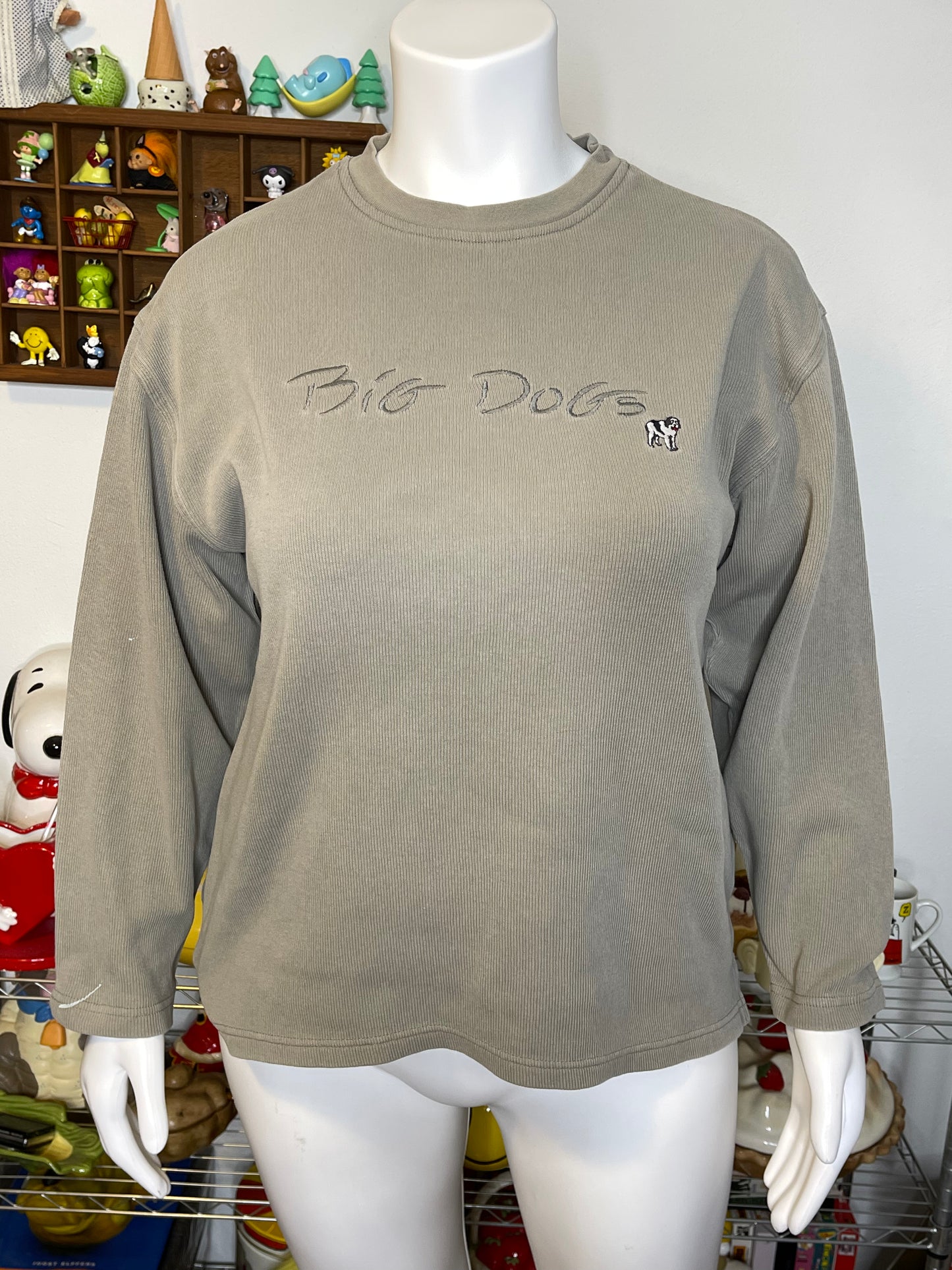 Vintage Big Dog Embroidered Oversized Knit Sweater Sz XL