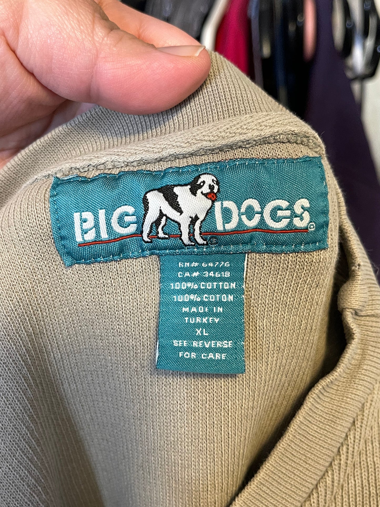 Vintage Big Dog Embroidered Oversized Knit Sweater Sz XL
