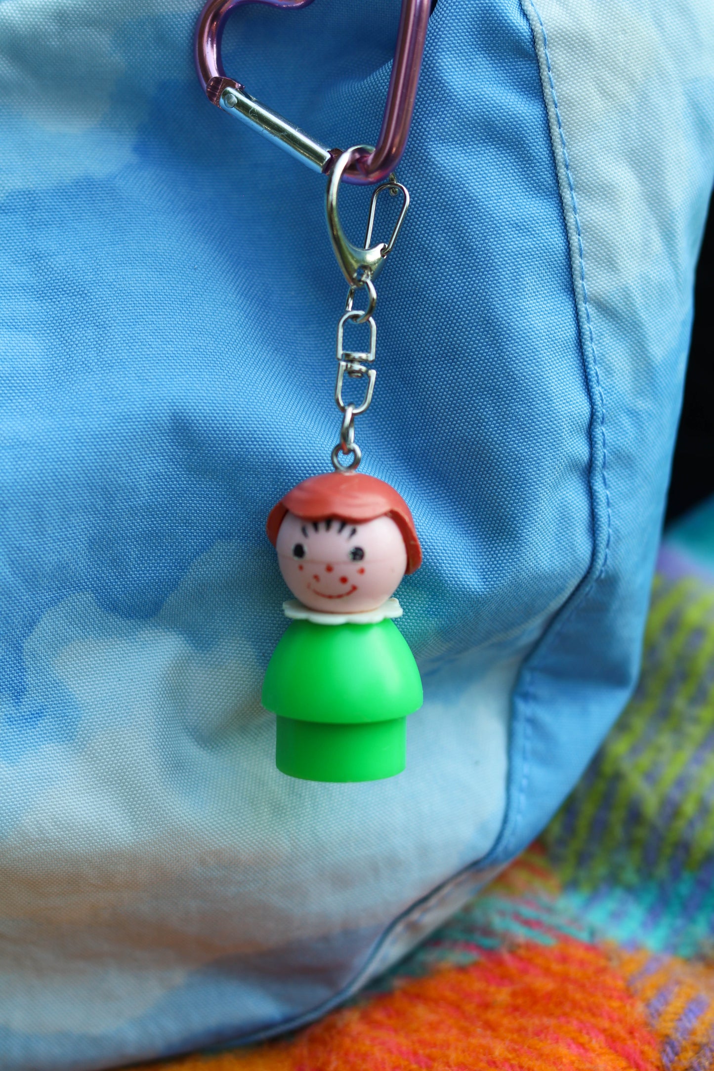 Vintage Upcyled Fisher-Price Little People Keychains