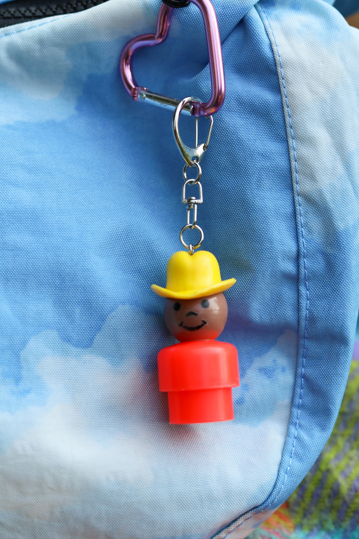 Vintage Upcyled Fisher-Price Little People Keychains