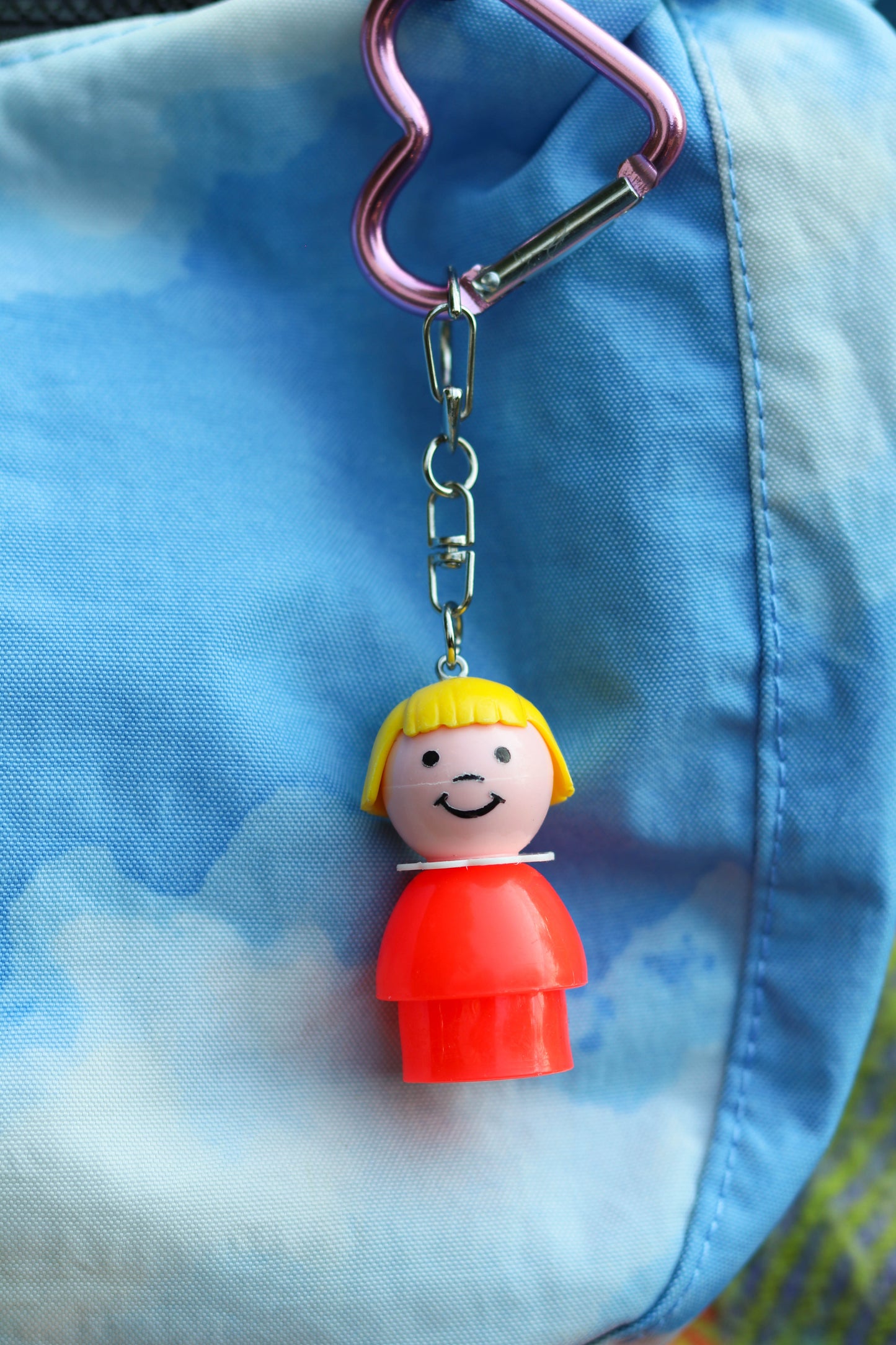 Vintage Upcyled Fisher-Price Little People Keychains